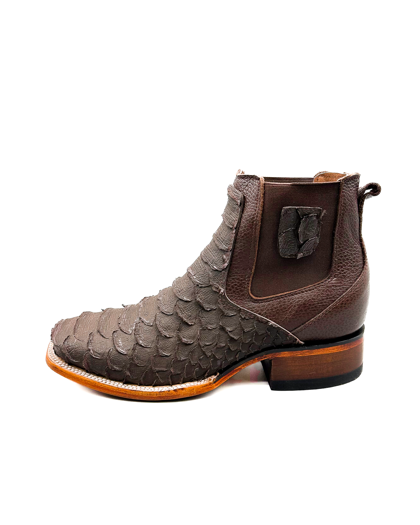 Ankle Boot Python Matte Brown