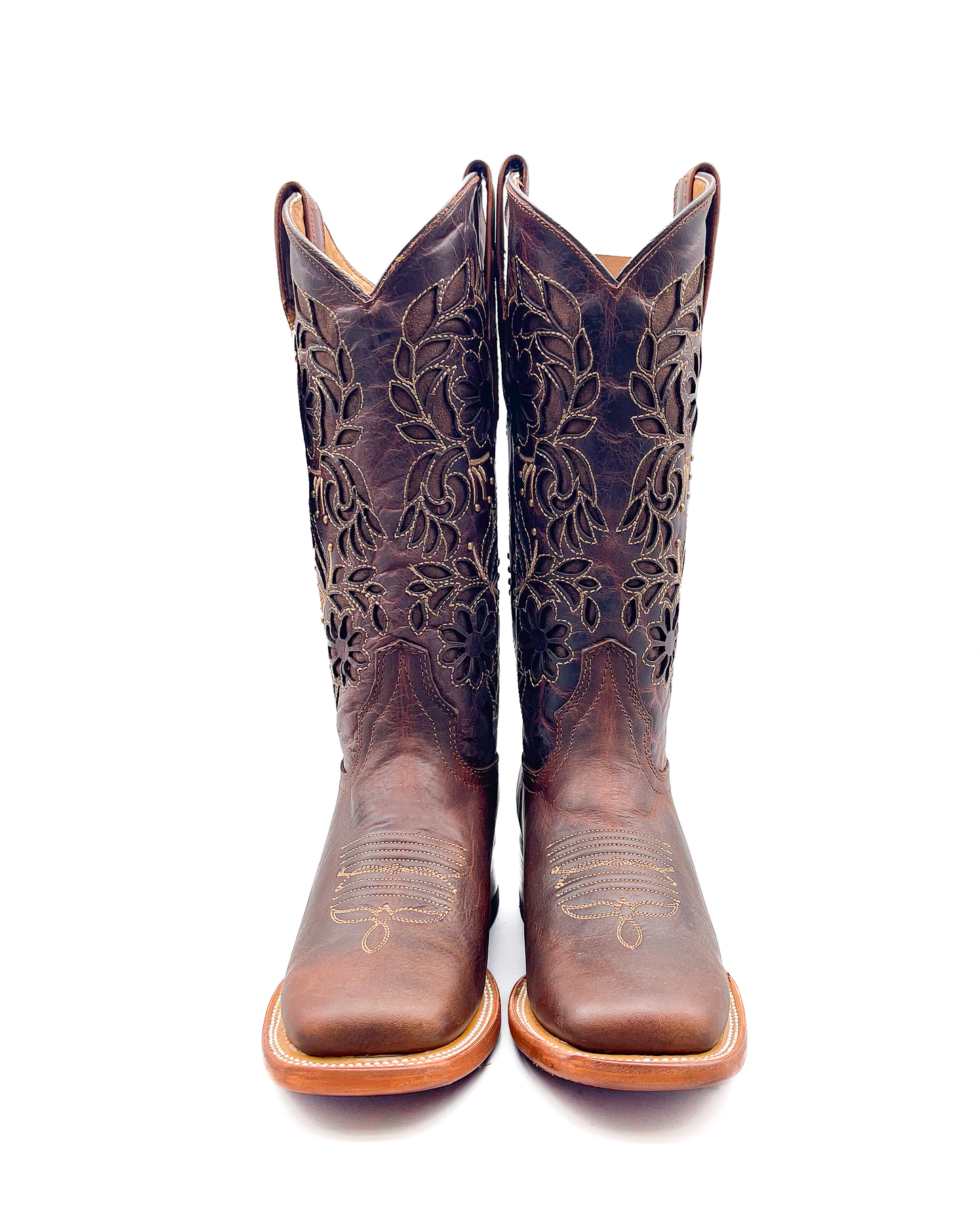 Cowboy Boot Romina Floral Brown