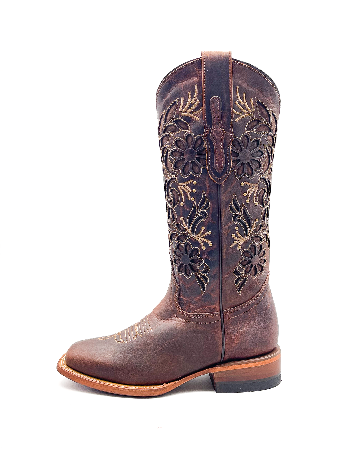 Cowboy Boot Romina Floral Brown