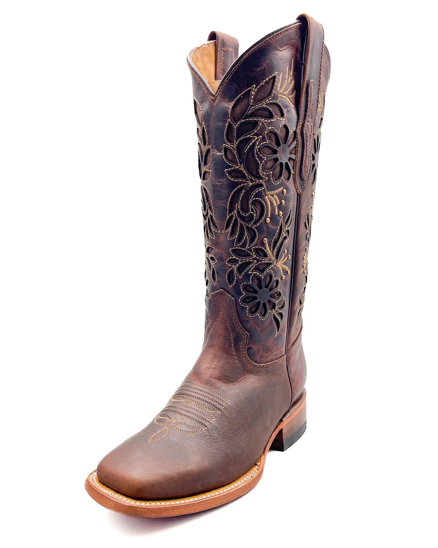 Cowboy Boot Romina Floral Brown