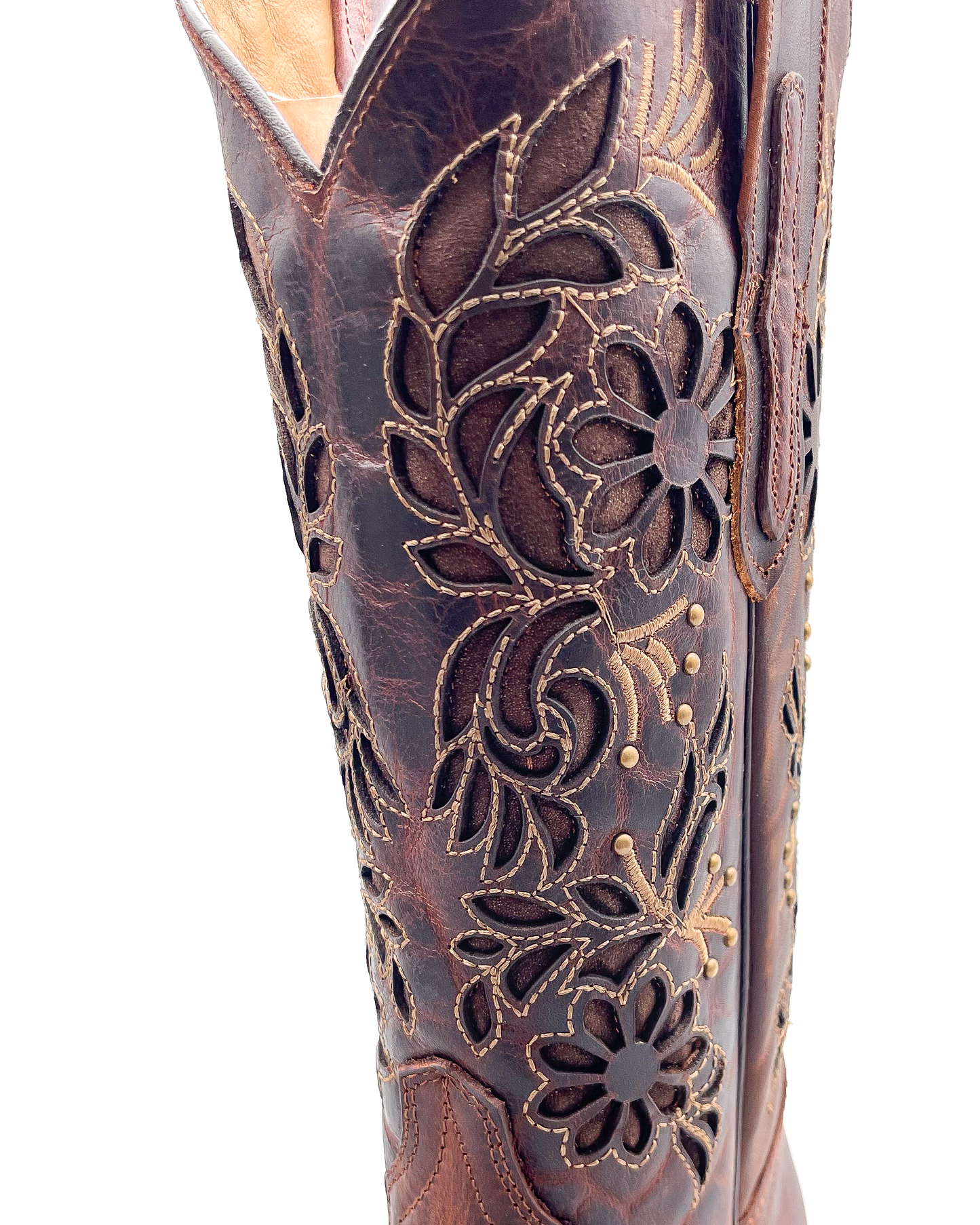 Cowboy Boot Romina Floral Brown