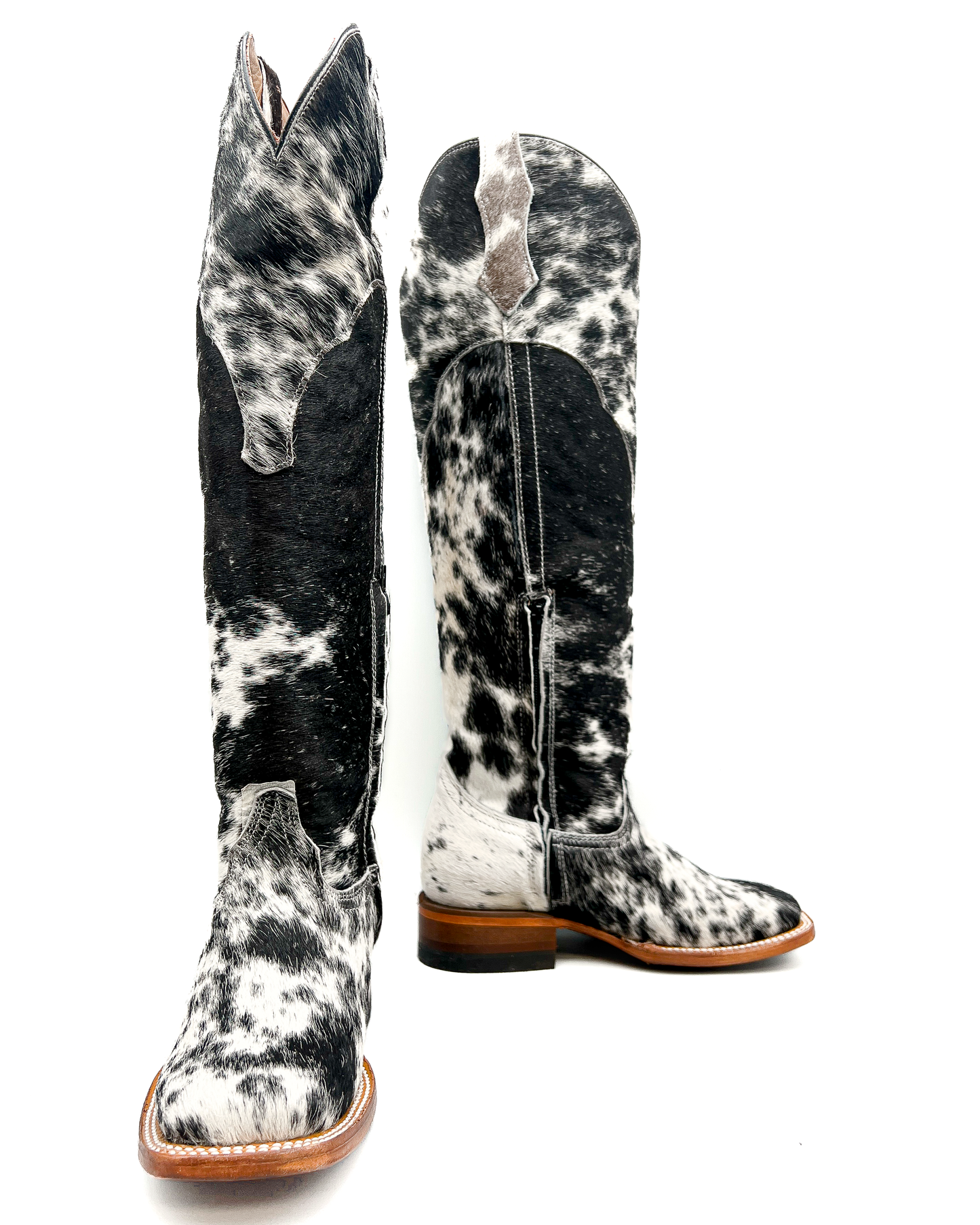 Cowboy Boot Cowhide Tall Square Toe