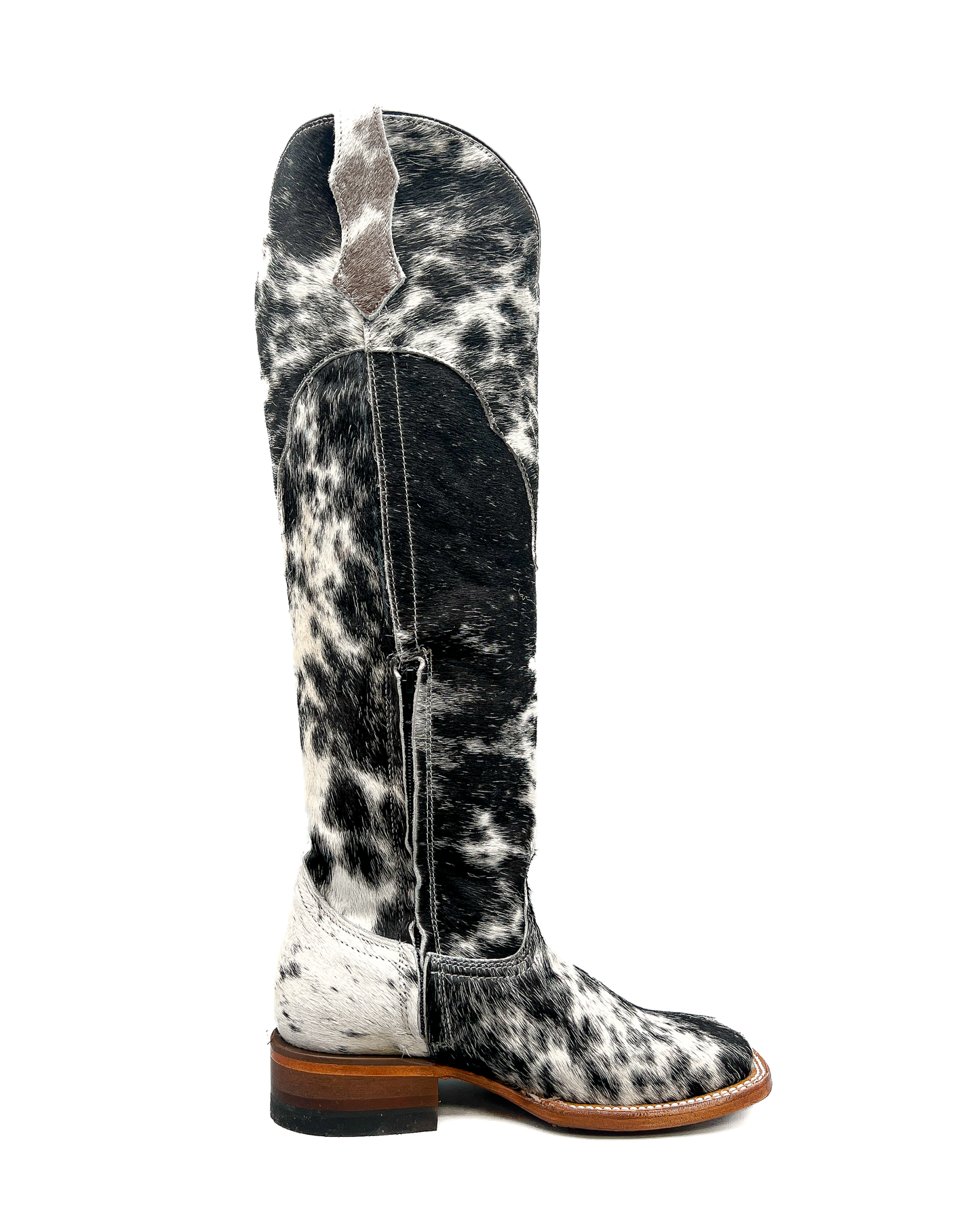 Cowboy Boot Cowhide Tall Square Toe