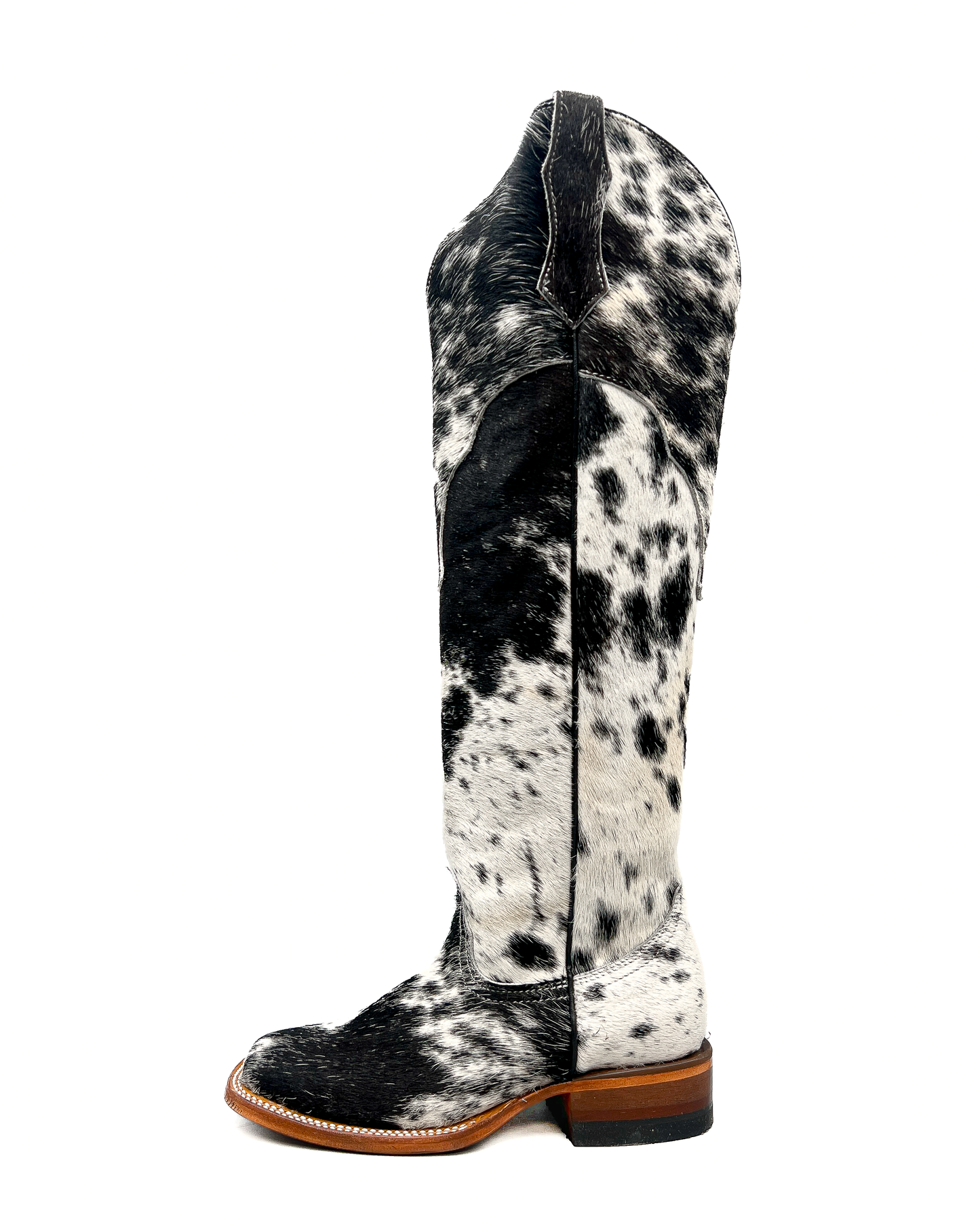 Cowboy Boot Cowhide Tall Square Toe