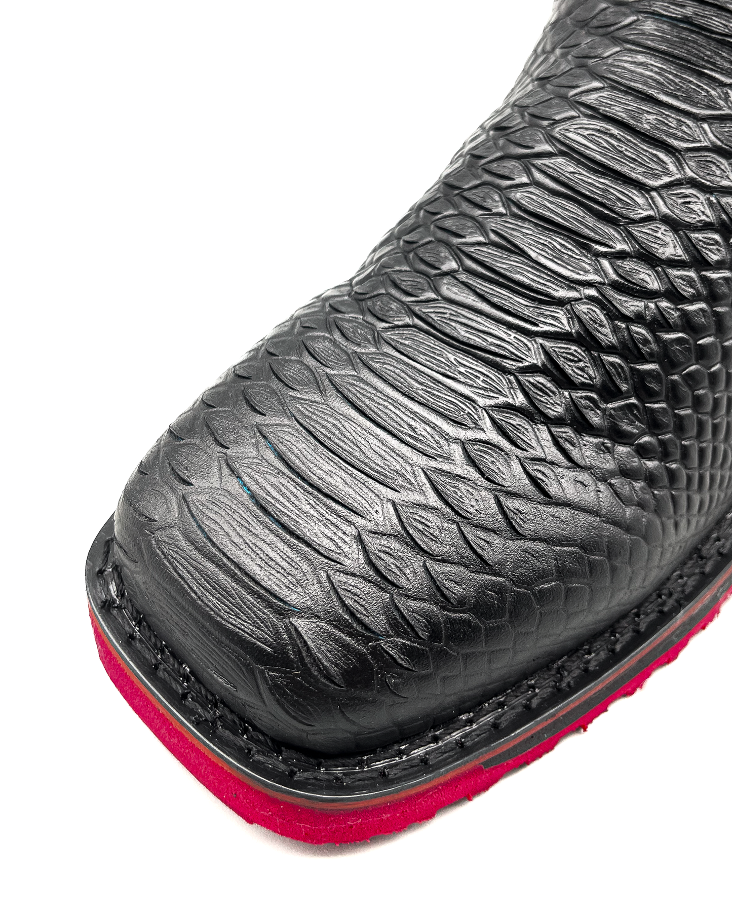 Cowboy Work Boot Matte Black Python Composite Toe
