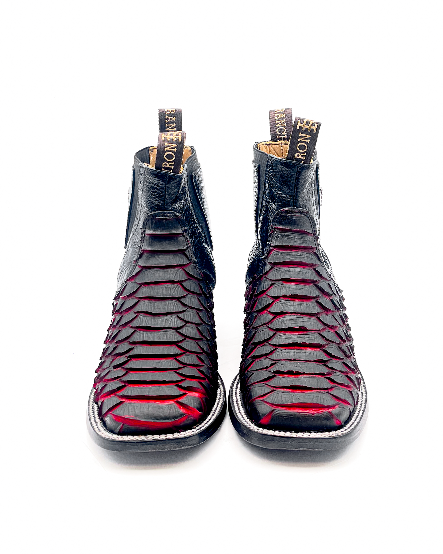Ankle Boot Python Red