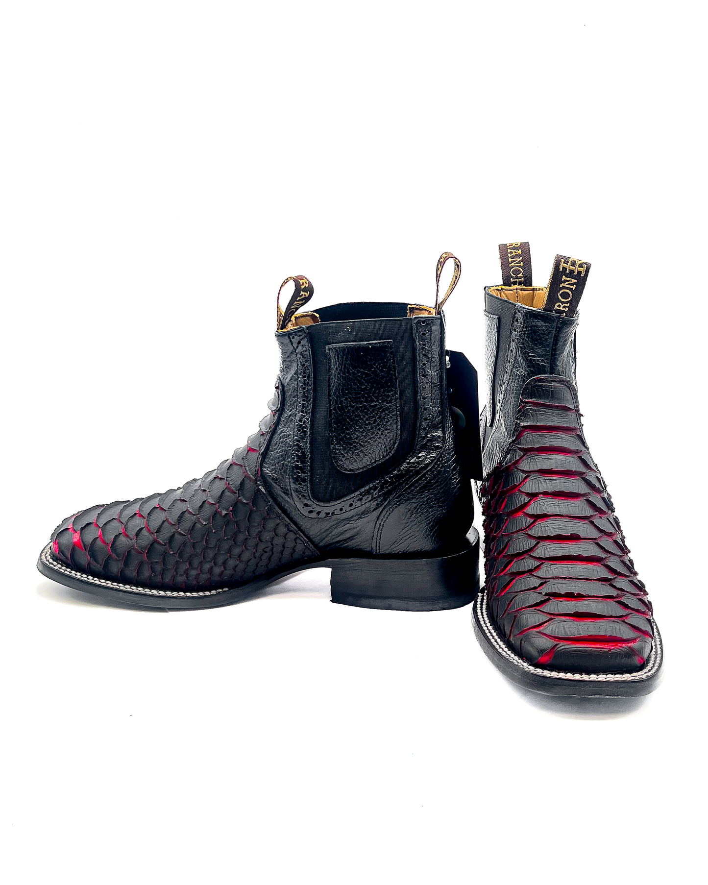 Ankle Boot Python Red