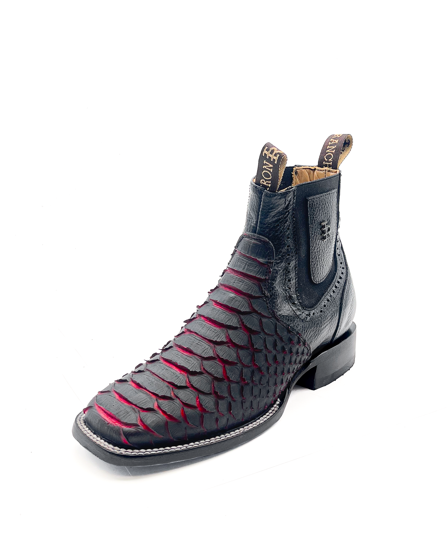 Ankle Boot Python Red