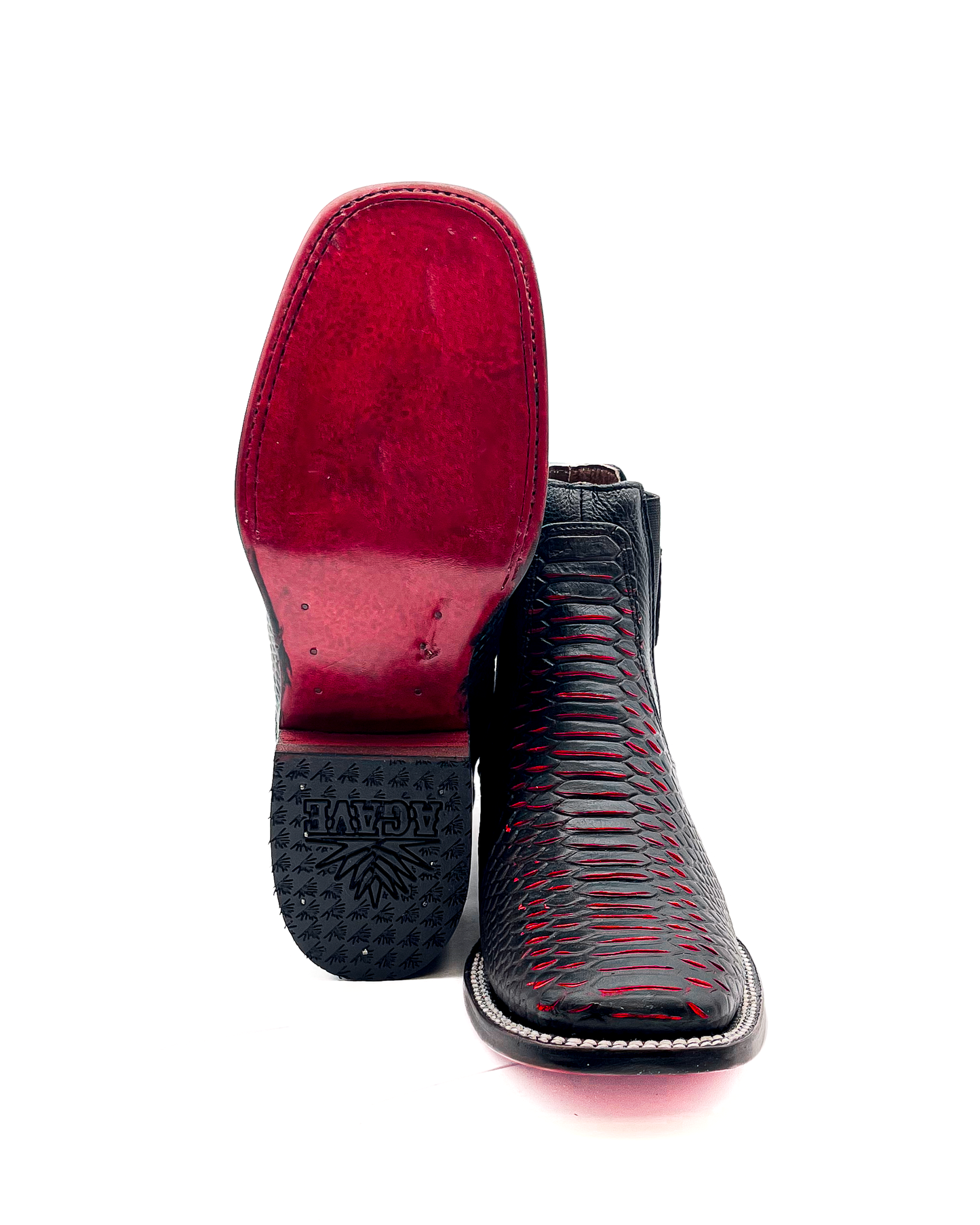 Ankle Boot Python Red