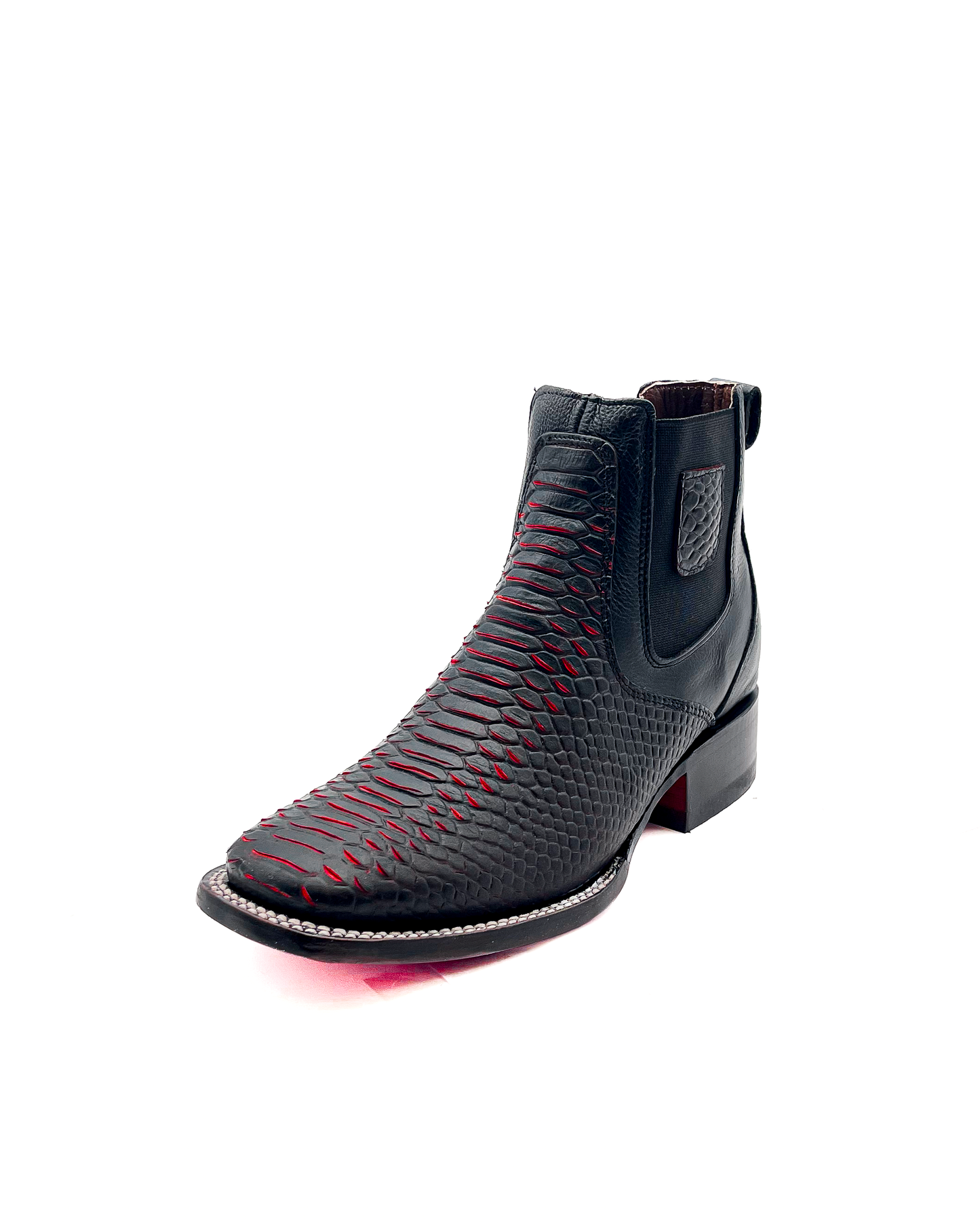 Ankle Boot Python Red