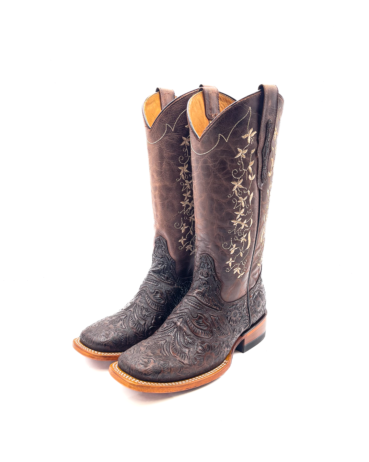 Cowboy Boot Tania Brown Tooled