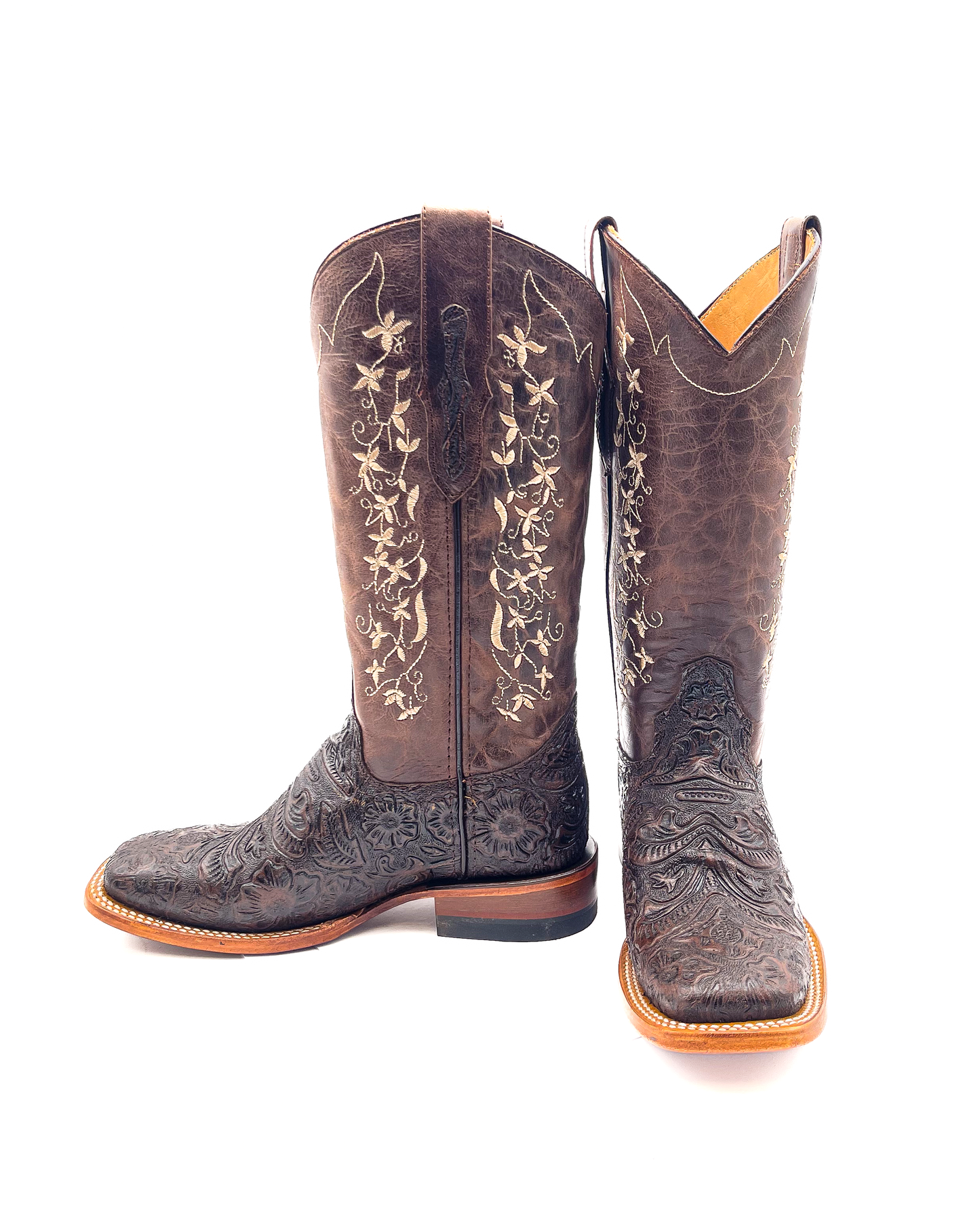 Cowboy Boot Tania Brown Tooled
