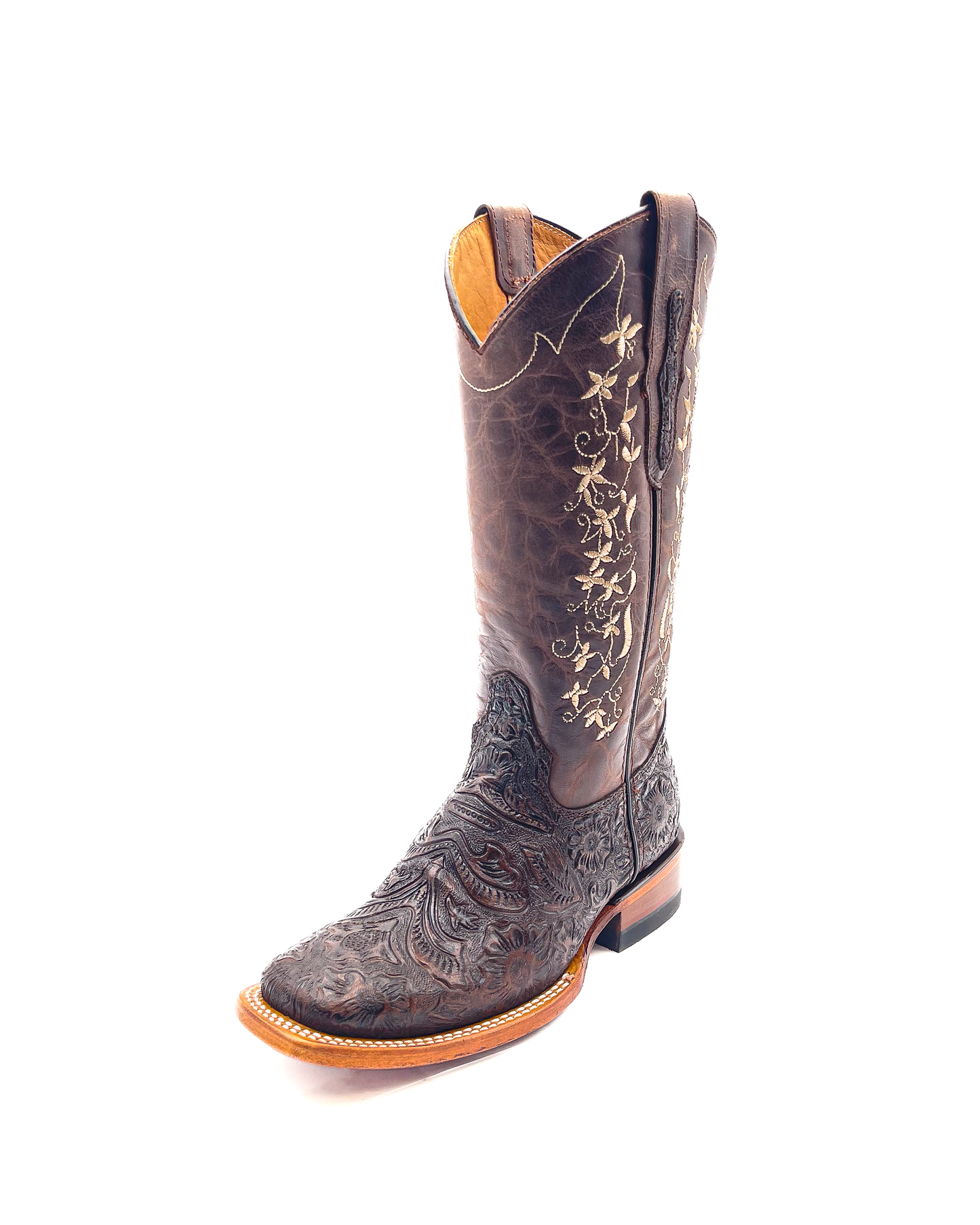 Cowboy Boot Tania Brown Tooled