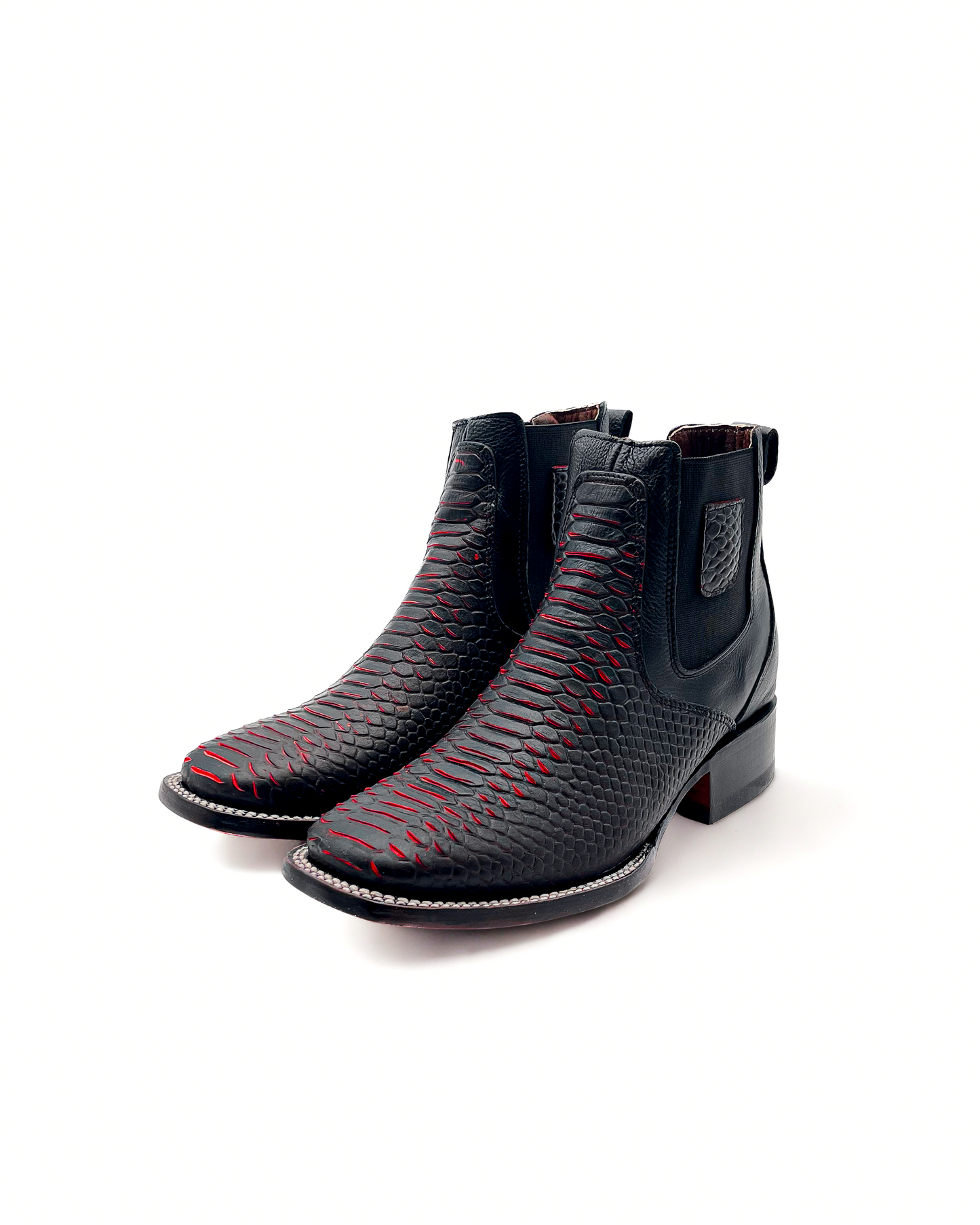 Ankle Boot Python Red