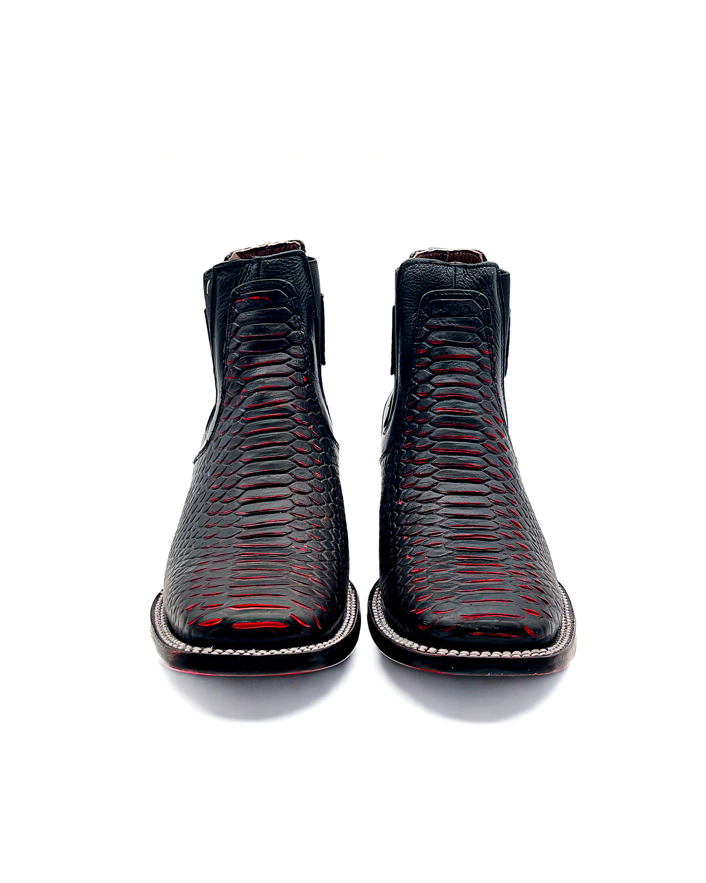 Ankle Boot Python Red