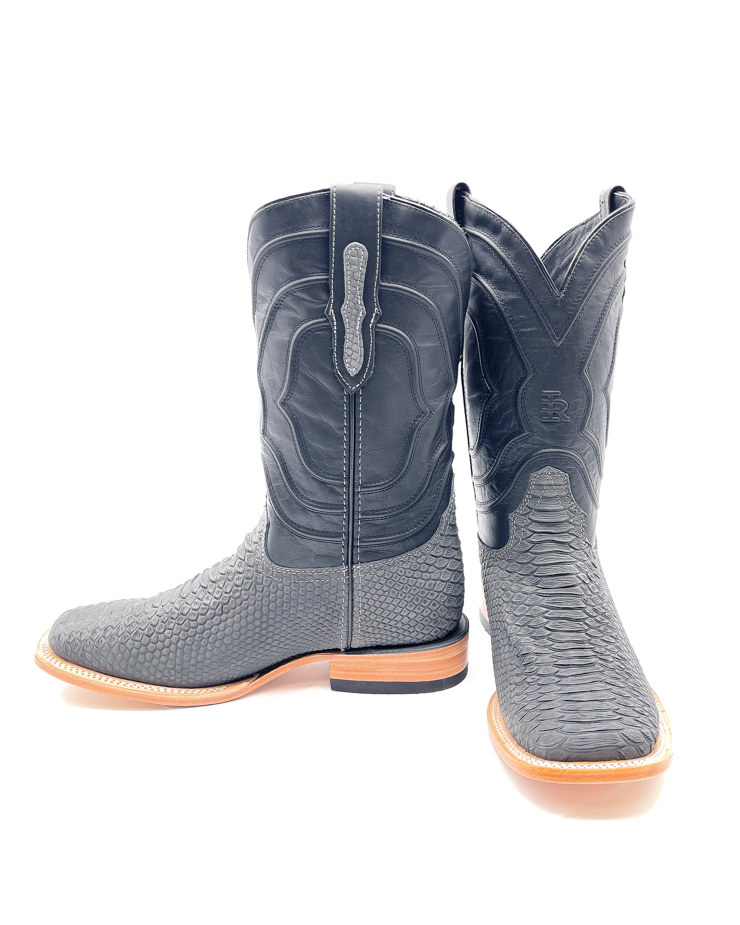 Cowboy Boot Gray Python