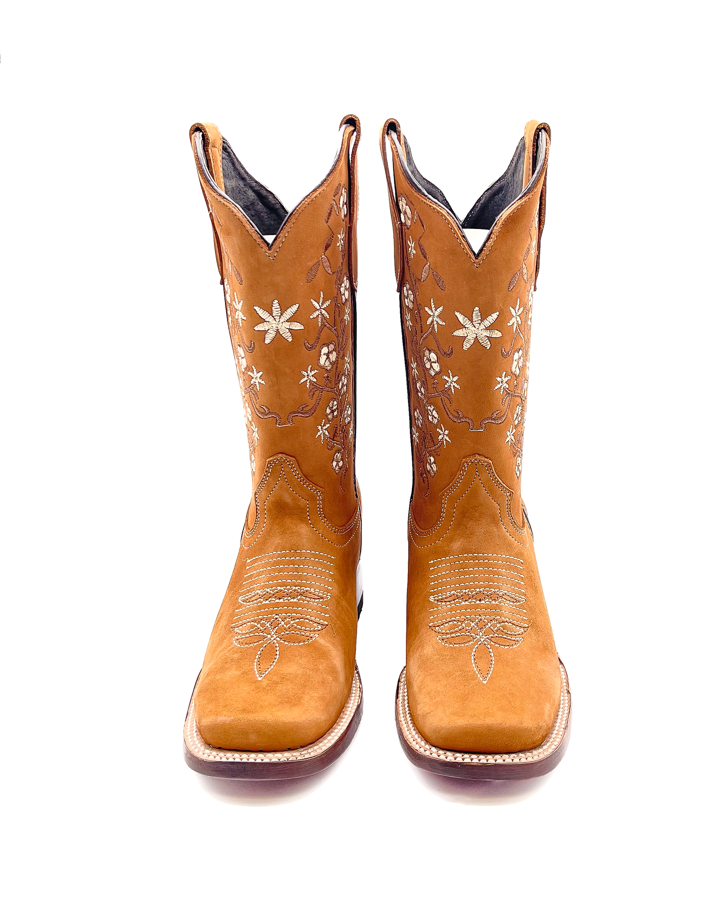 Cowboy Boot Melissa Floral Embroidered Brown