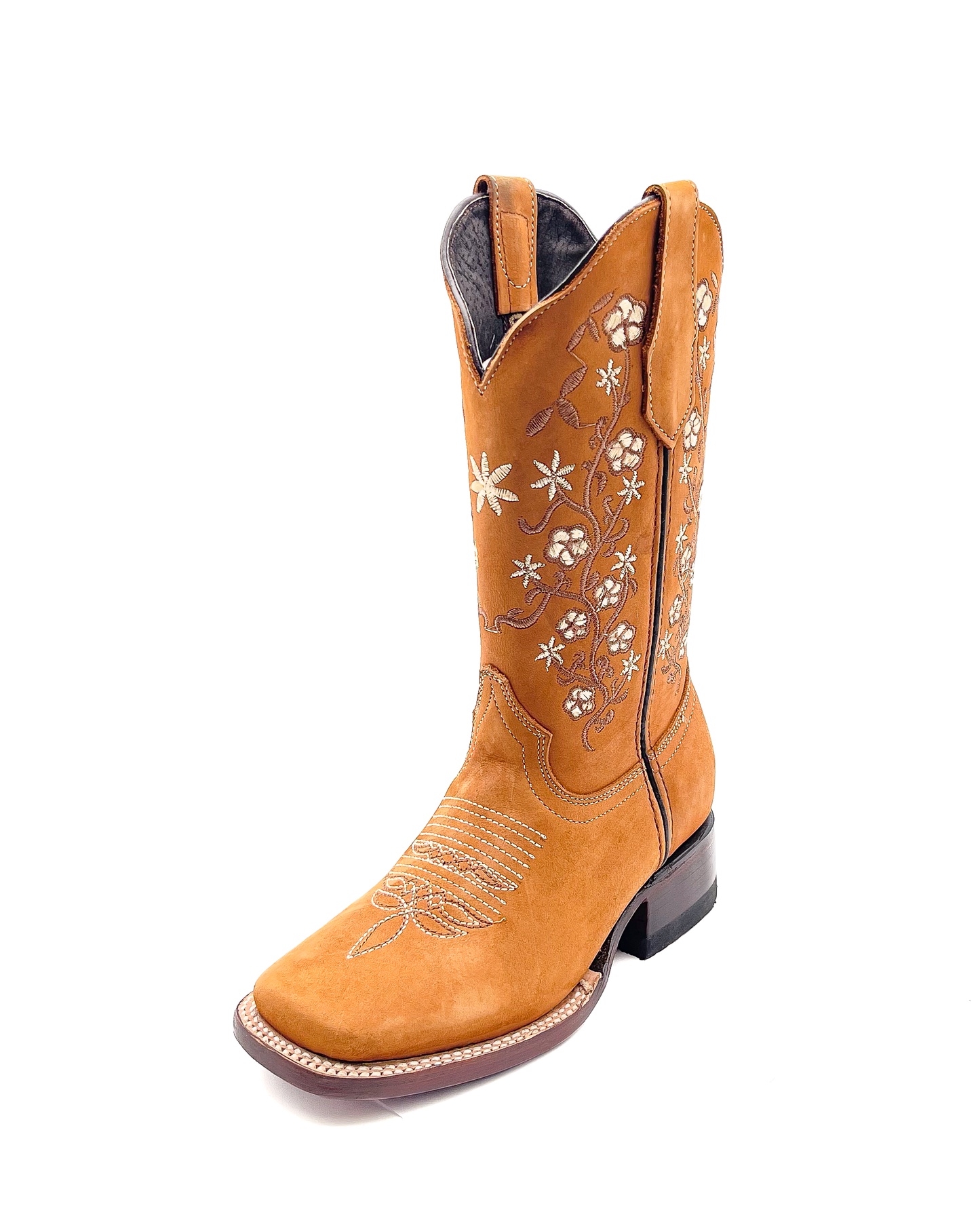 Cowboy Boot Melissa Floral Embroidered Brown