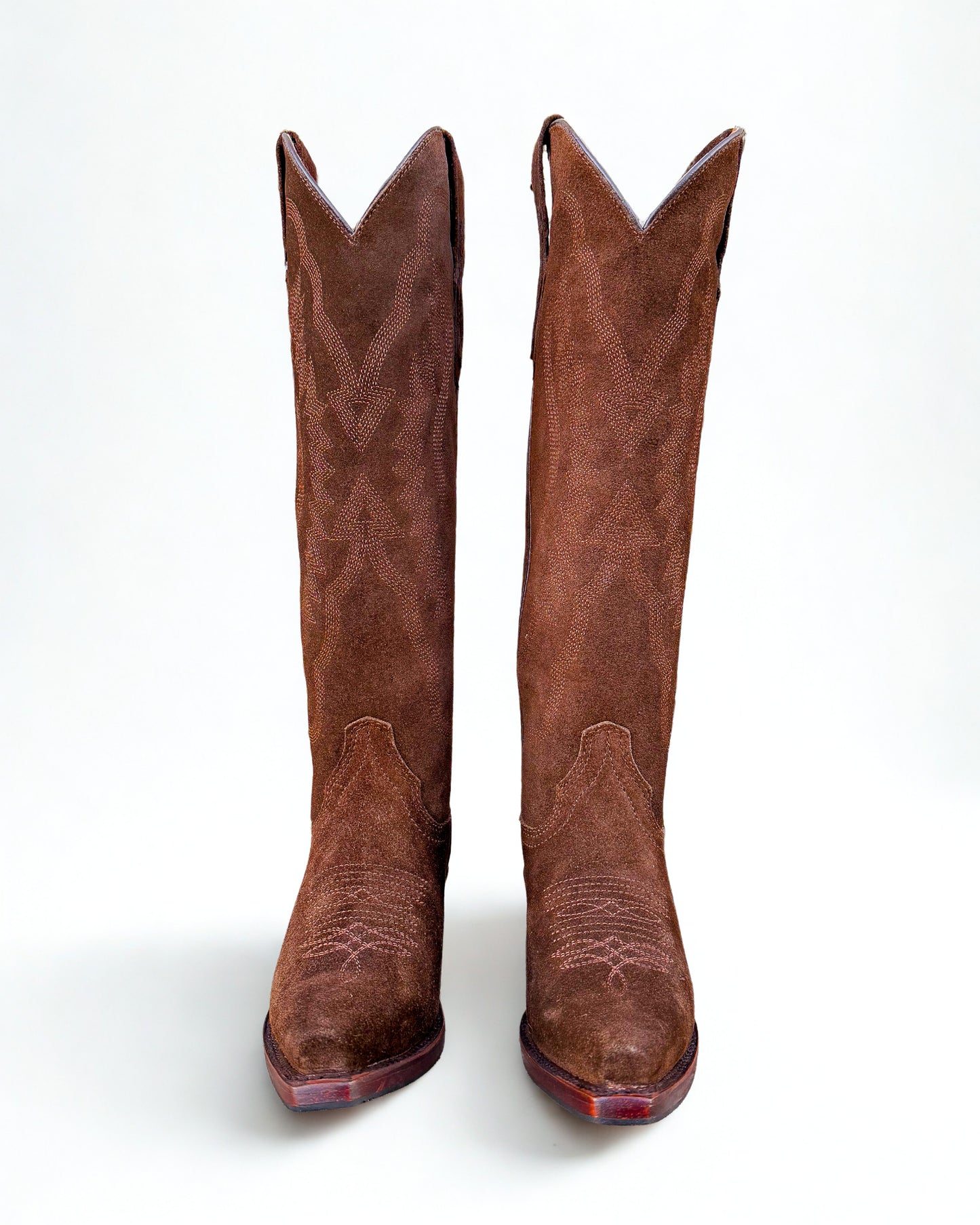 “BROWN SUEDE” | WOMEN’S TALL COWBOY BOOTS