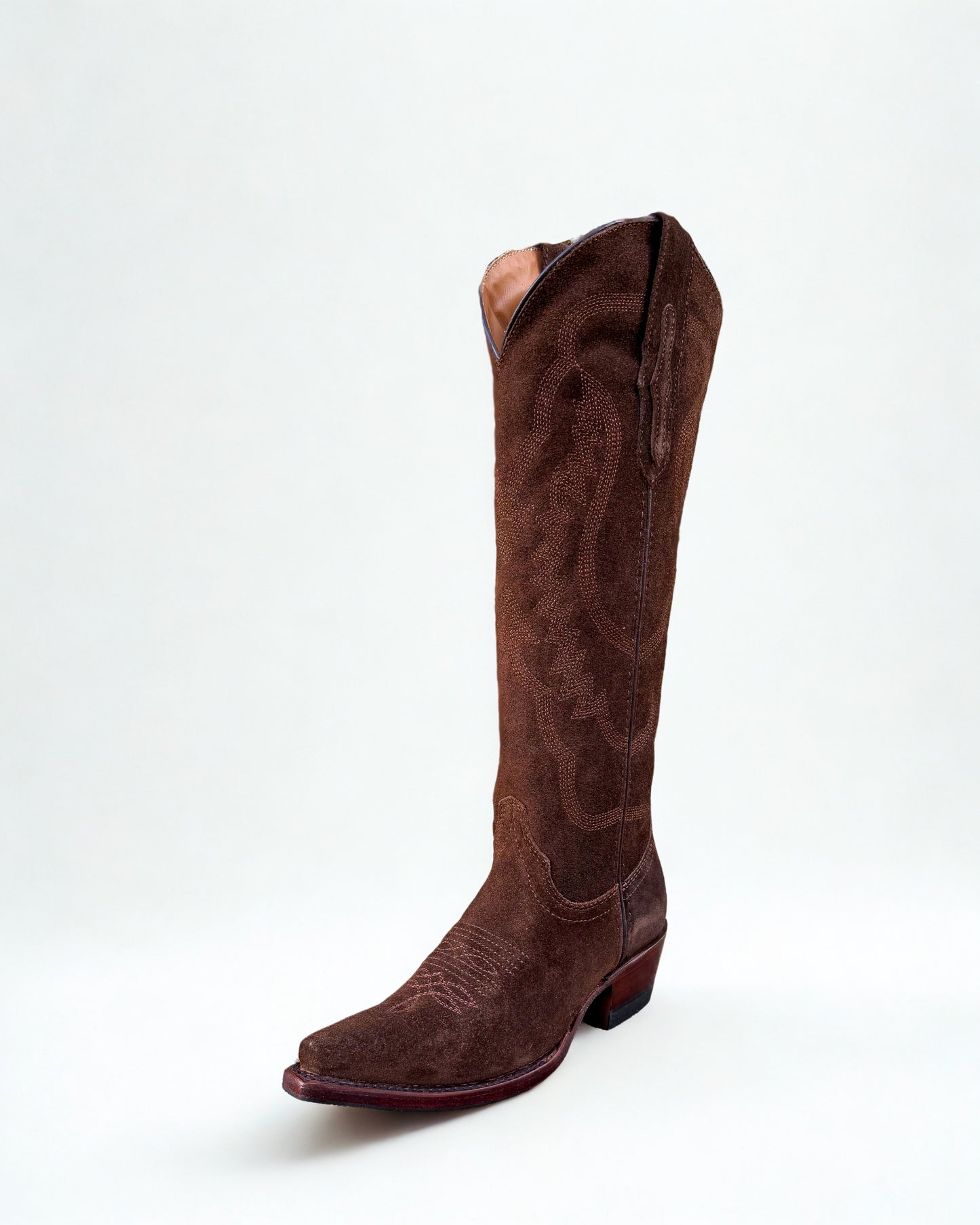 “BROWN SUEDE” | WOMEN’S TALL COWBOY BOOTS