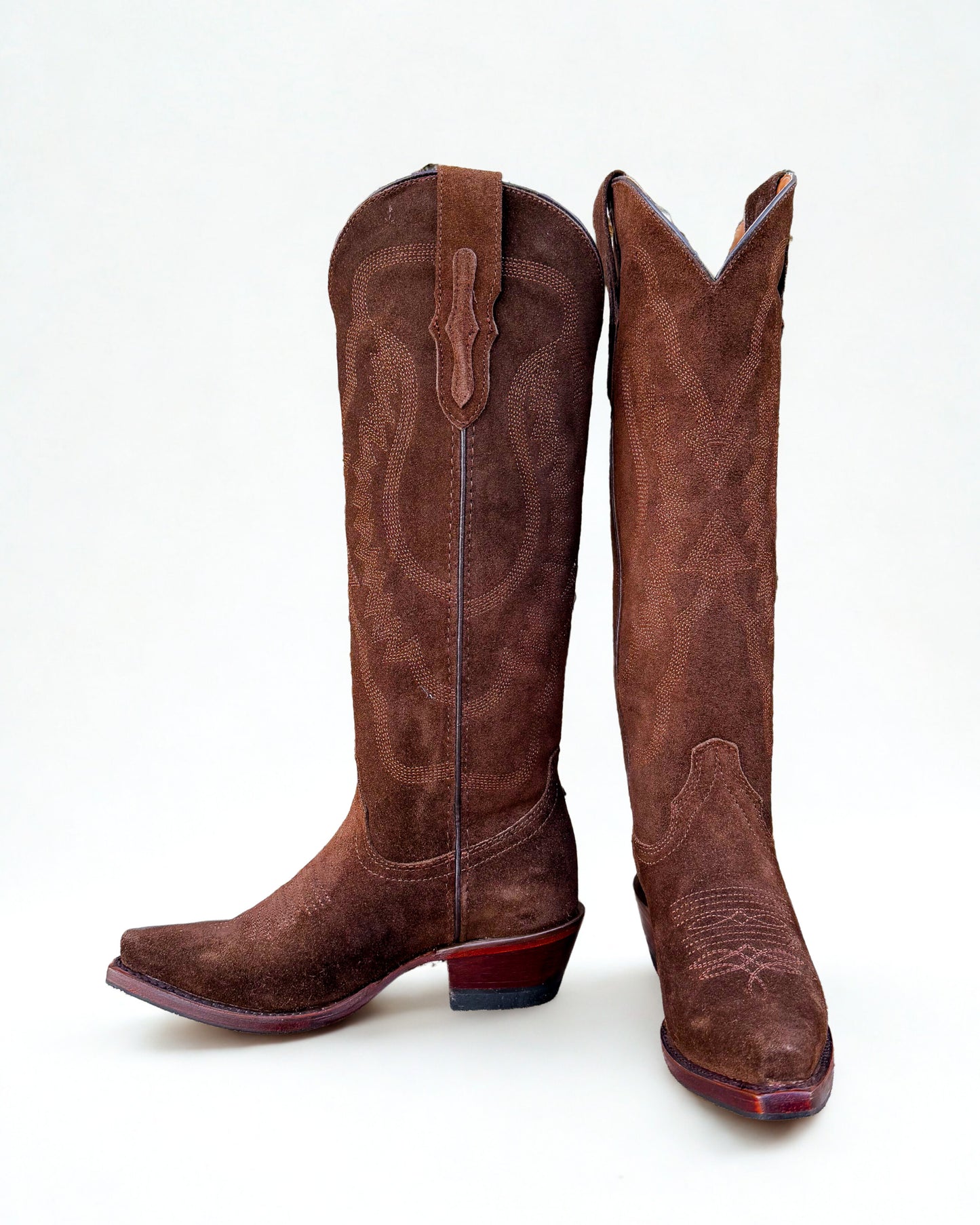“BROWN SUEDE” | WOMEN’S TALL COWBOY BOOTS