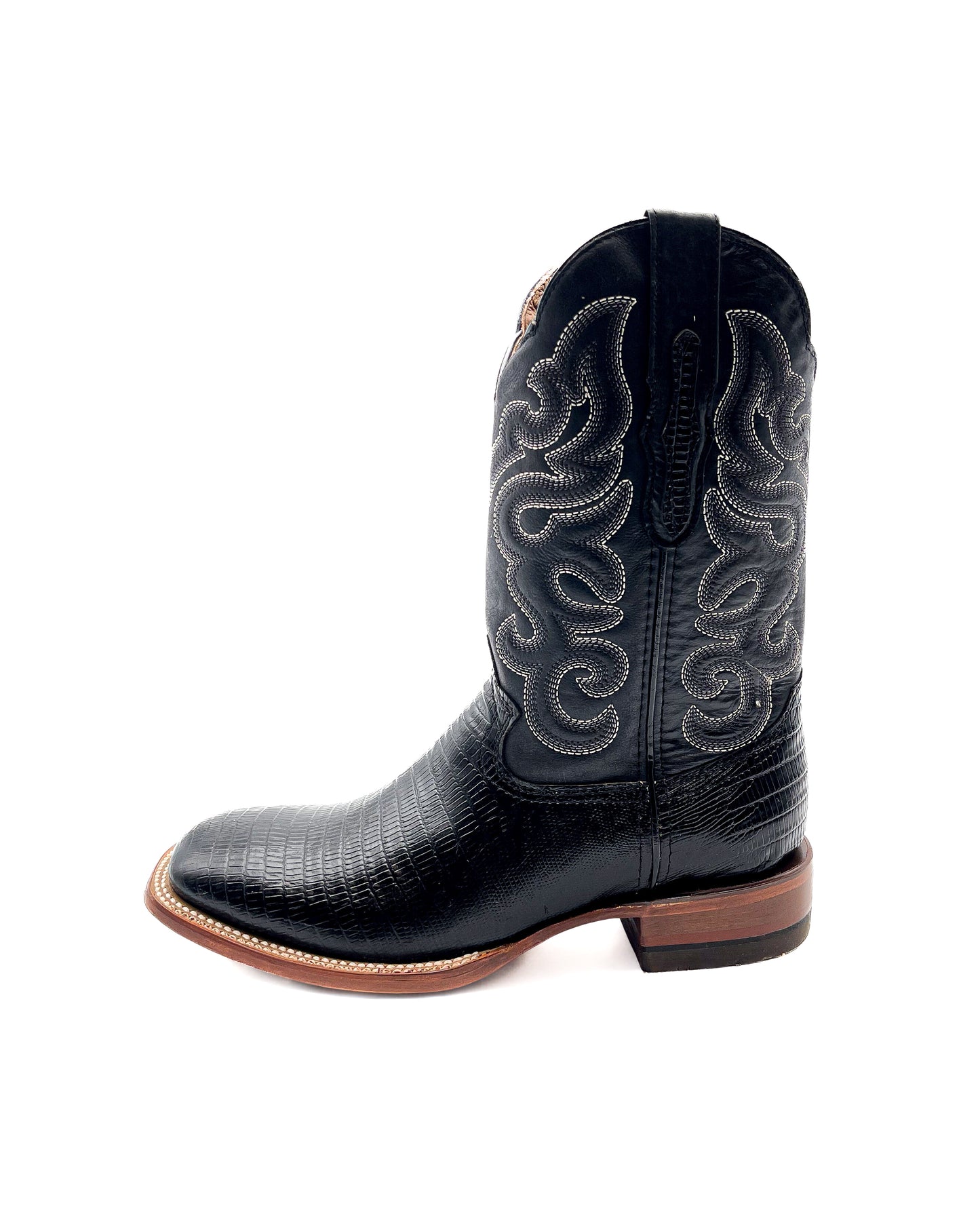 Cowboy Boot Black Lizard