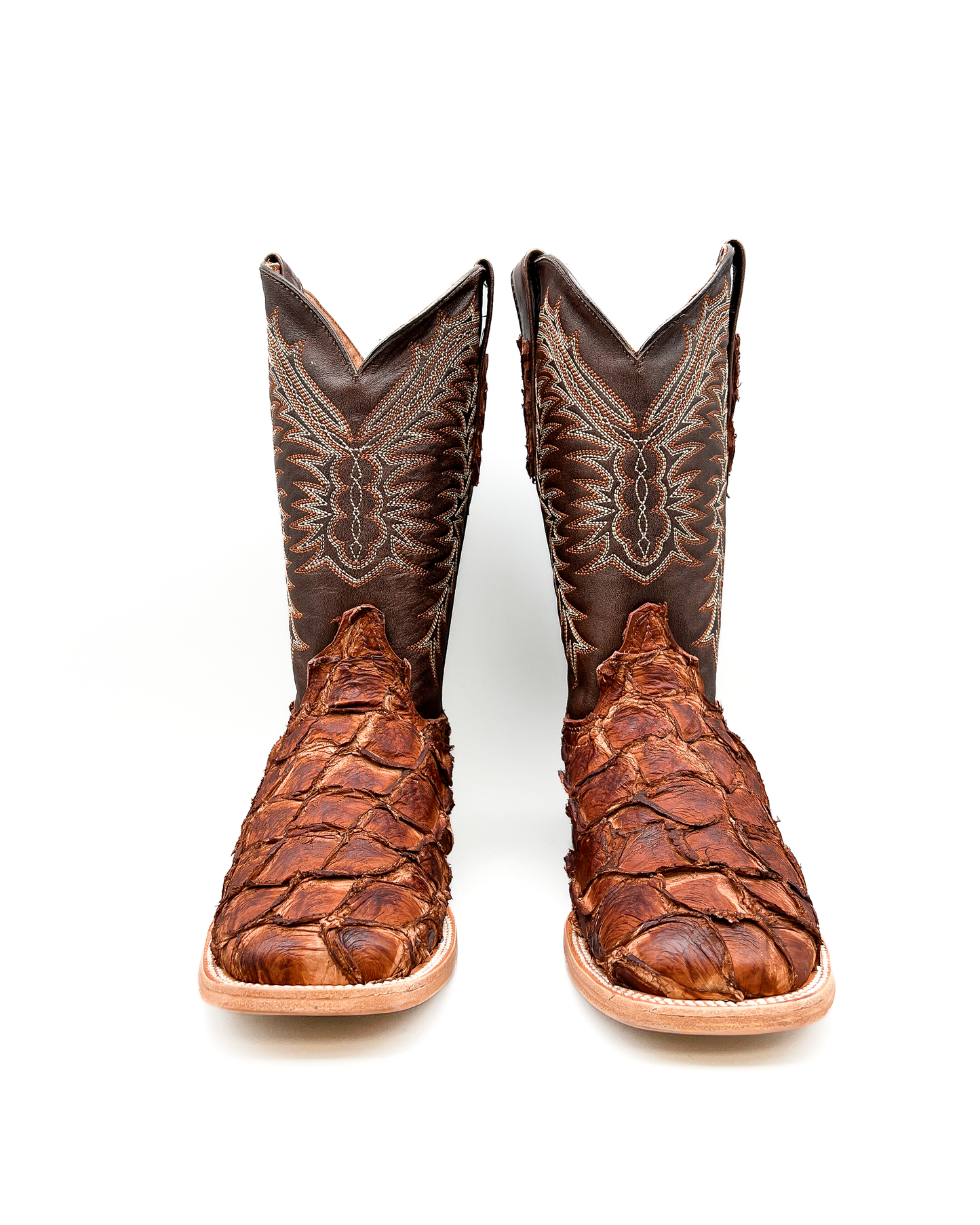 Cowboy Boot Cognac Bass Pirarucu Leather