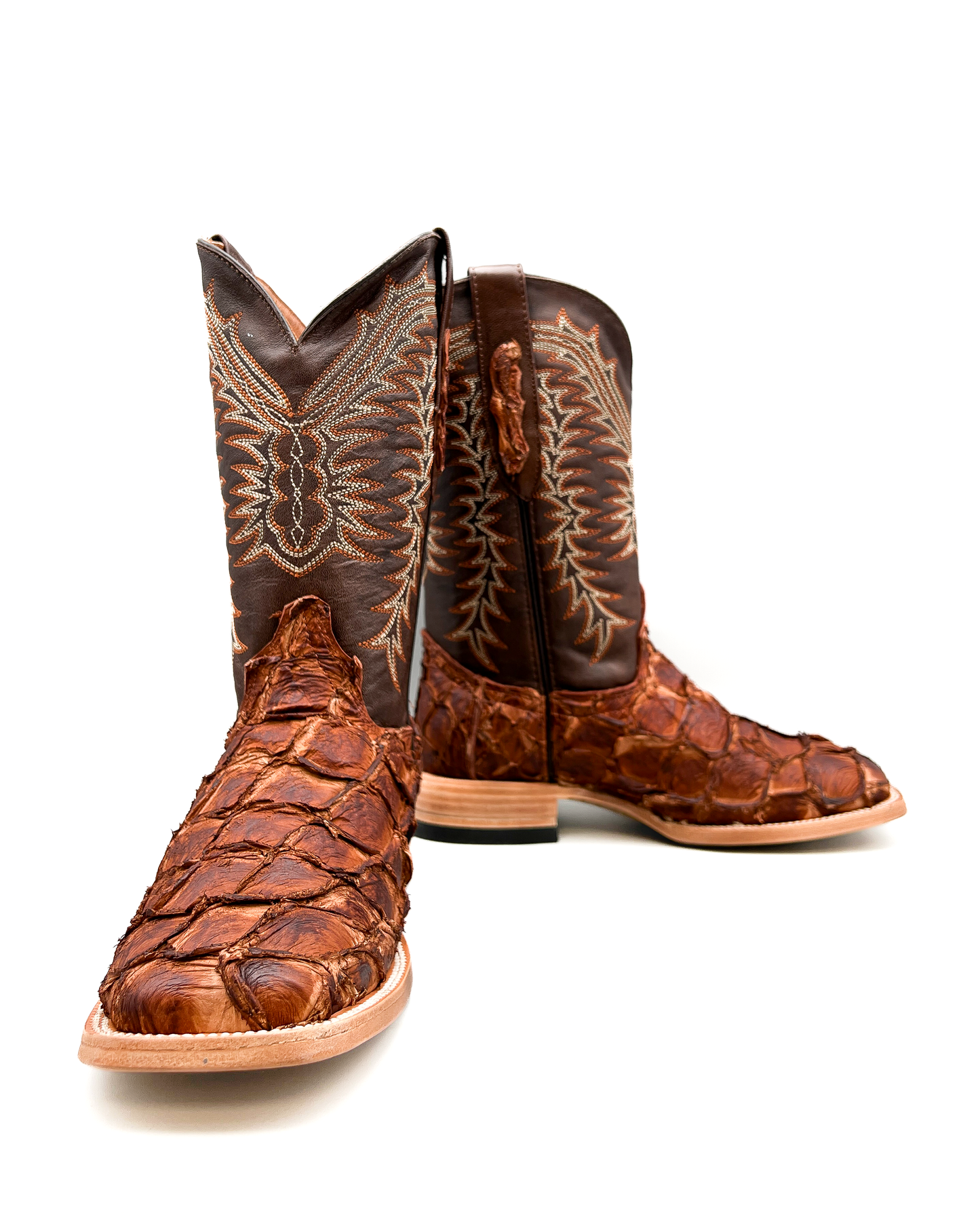 Cowboy Boot Cognac Bass Pirarucu Leather