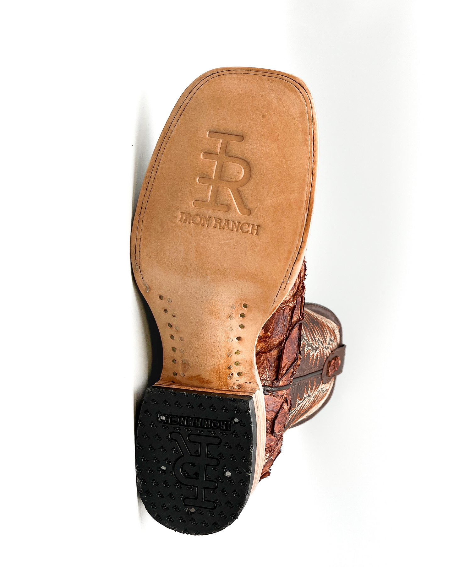 Cowboy Boot Cognac Bass Pirarucu Leather