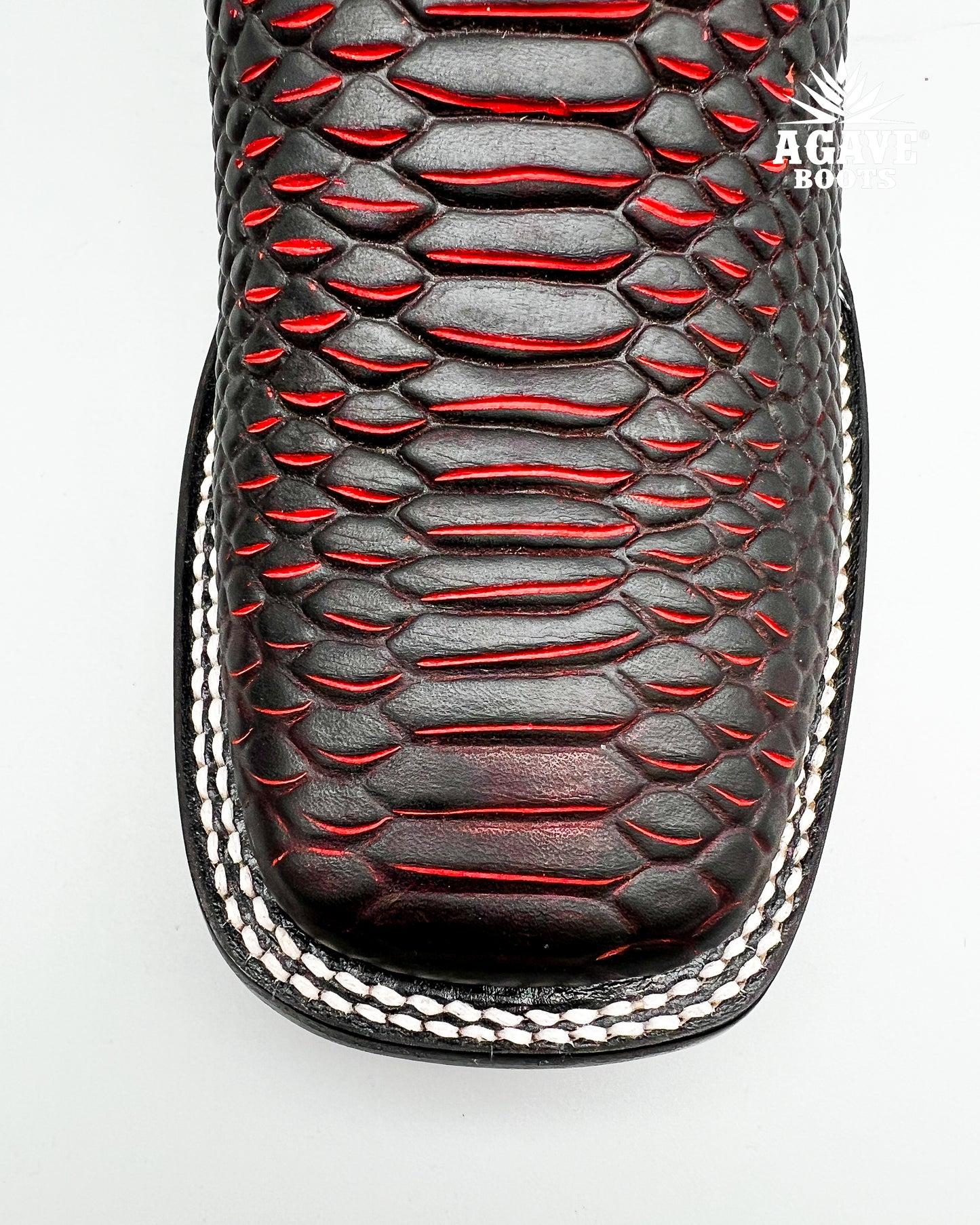 MATTE RED BLACK PYTHON | MEN’S COWBOY BOOTS