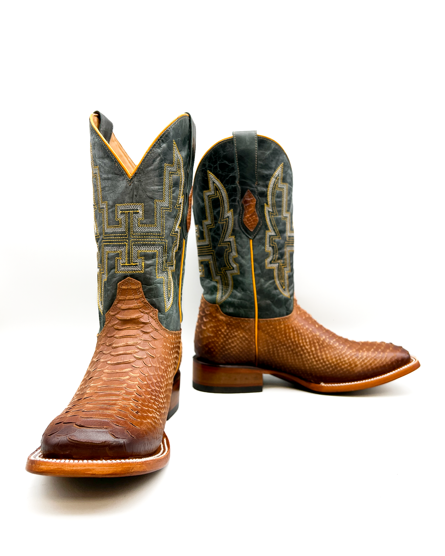 Cowboy Boot Light Brown Python