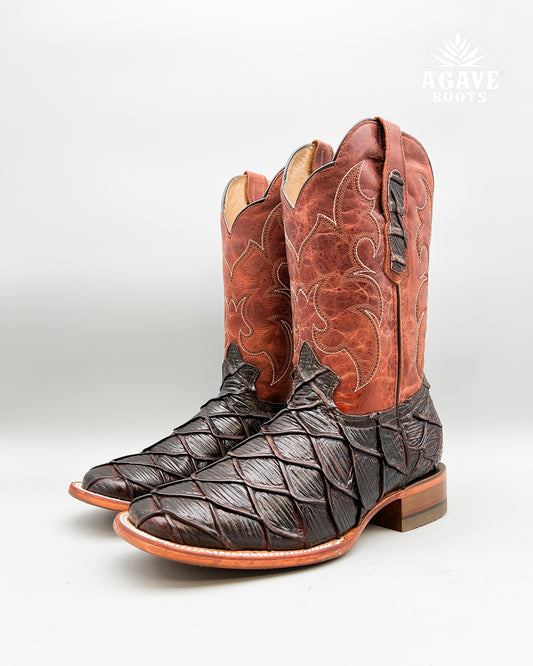 Cowboy Boot Brown Pirarucu