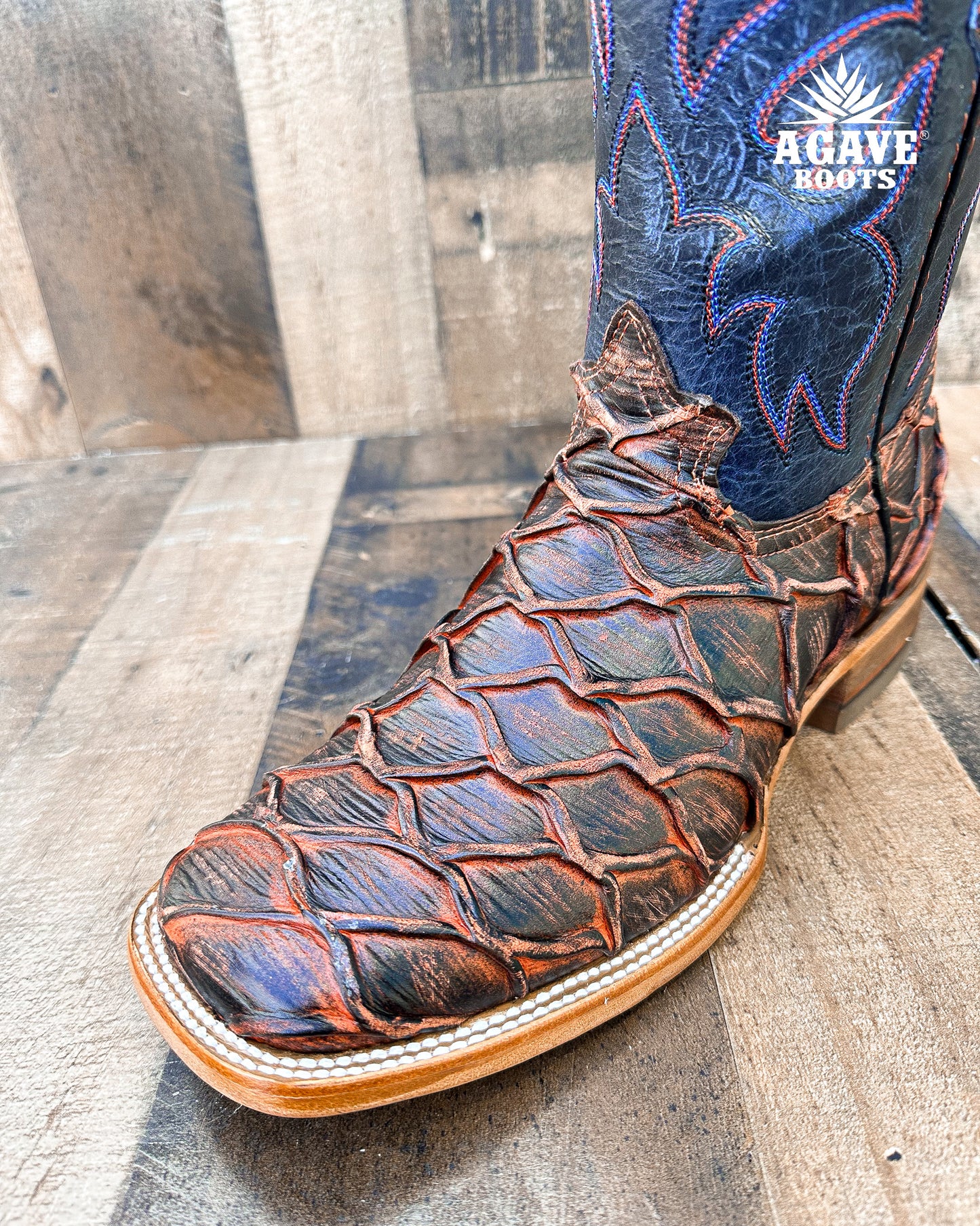 Cowboy Boot Rustic Cognac Bass