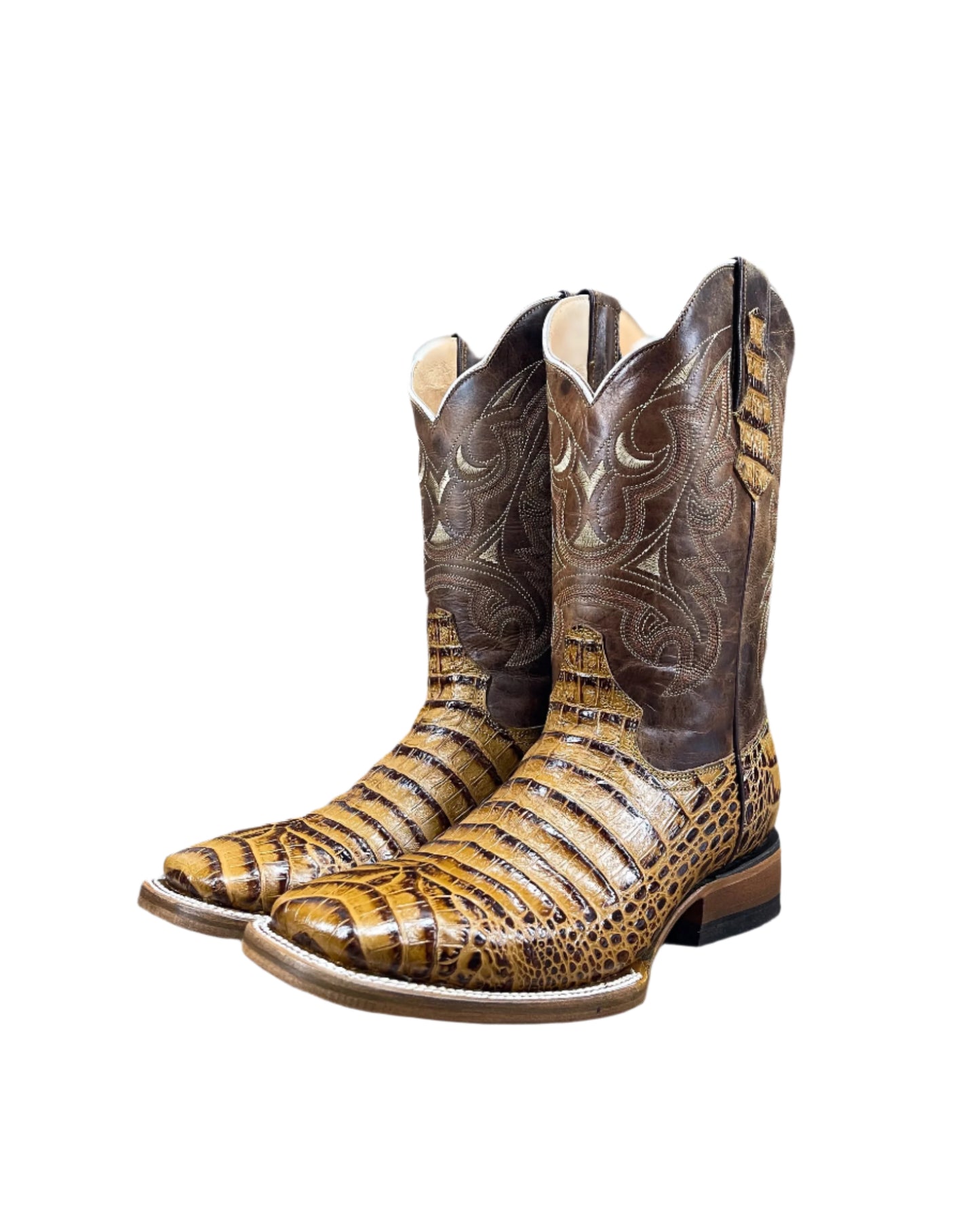 Cowboy Boot Caiman Black Honey