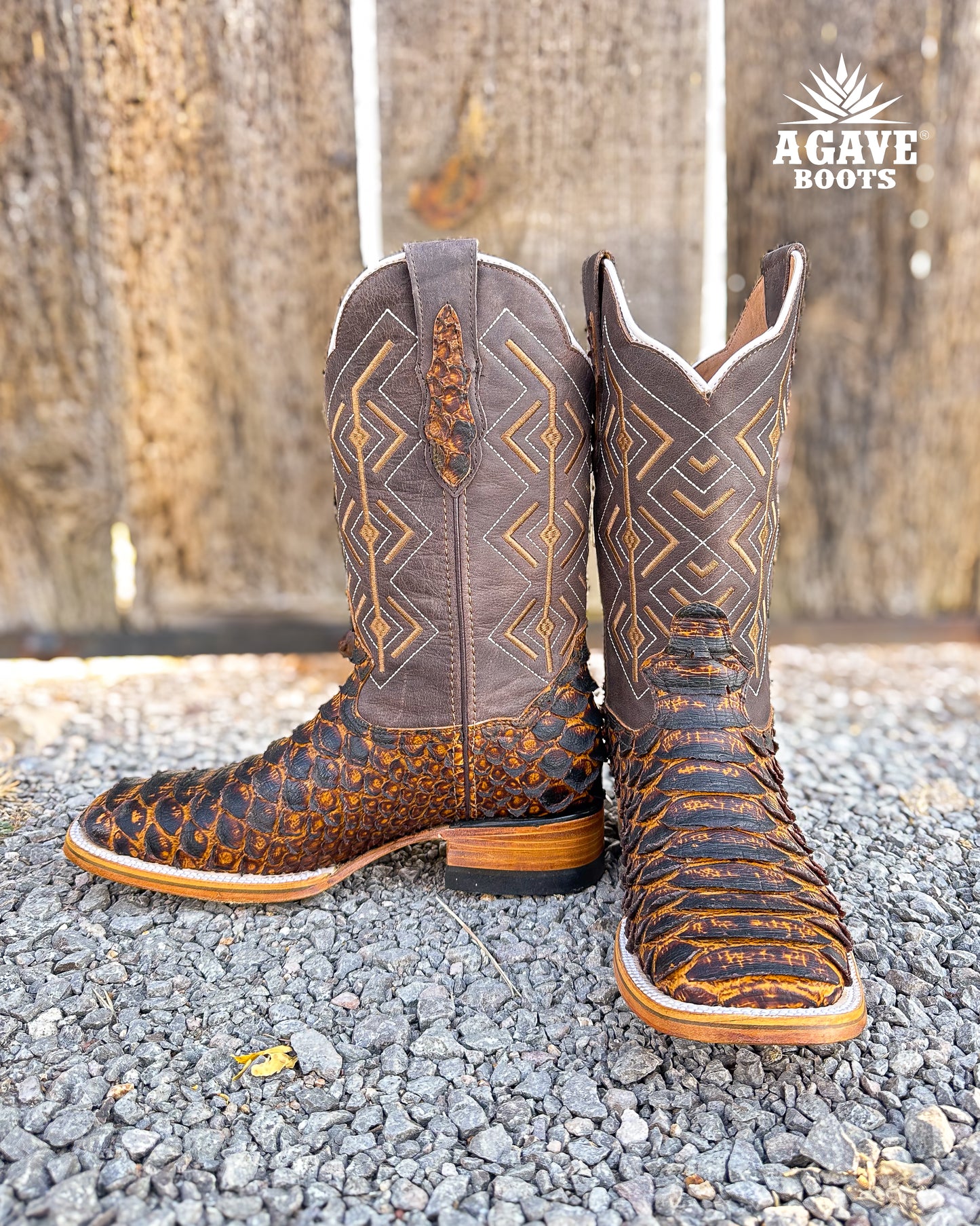 Cowboy Boot Python Mega Honey