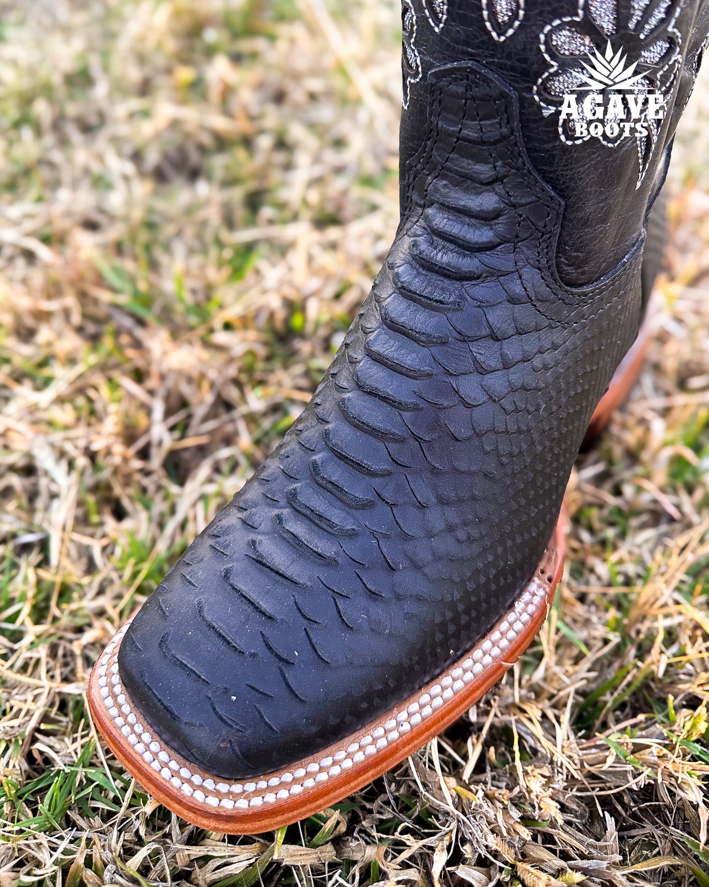 Cowboy Boot Black Phyton