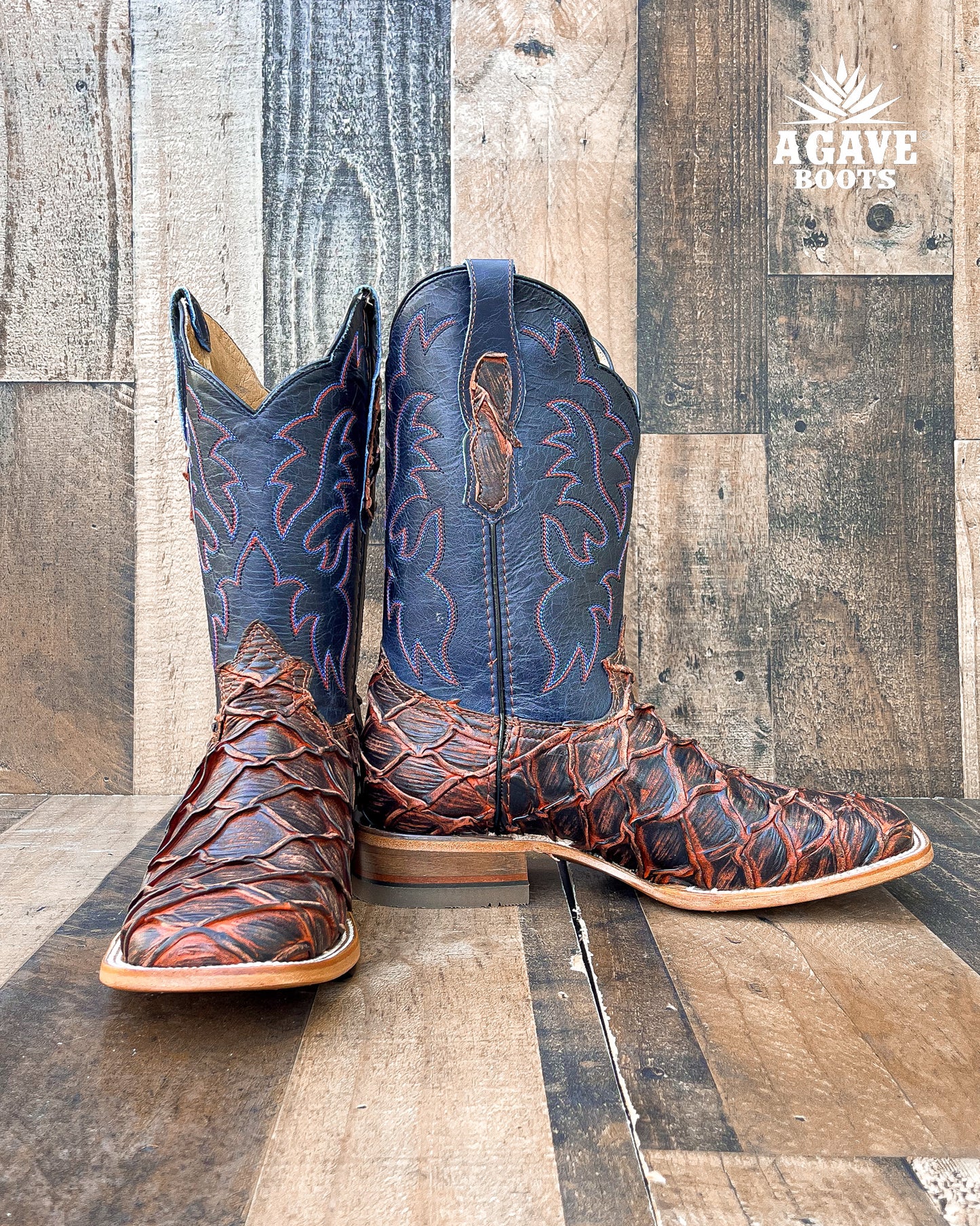Cowboy Boot Rustic Cognac Bass