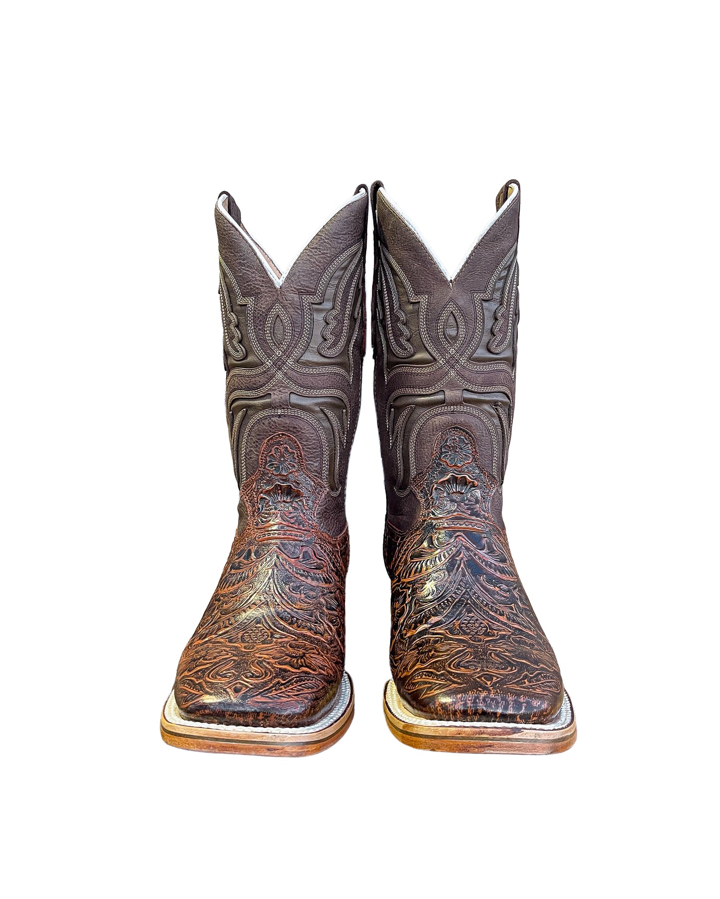 Cowboy Boot Bronze Tooled