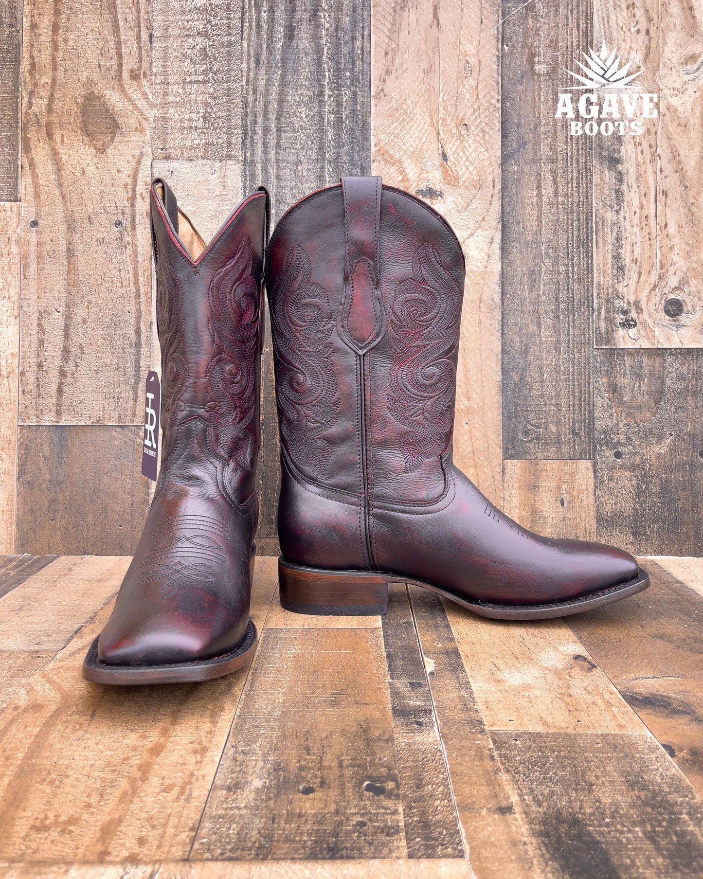 BLACK CHERRY | MEN SQUARE TOE WESTERN COWBOY BOOTS