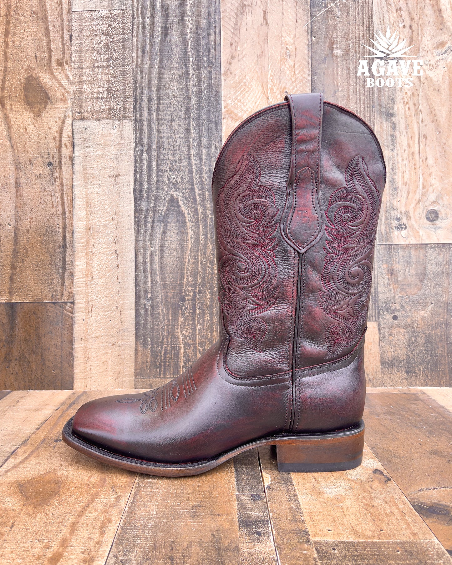 BLACK CHERRY | MEN SQUARE TOE WESTERN COWBOY BOOTS