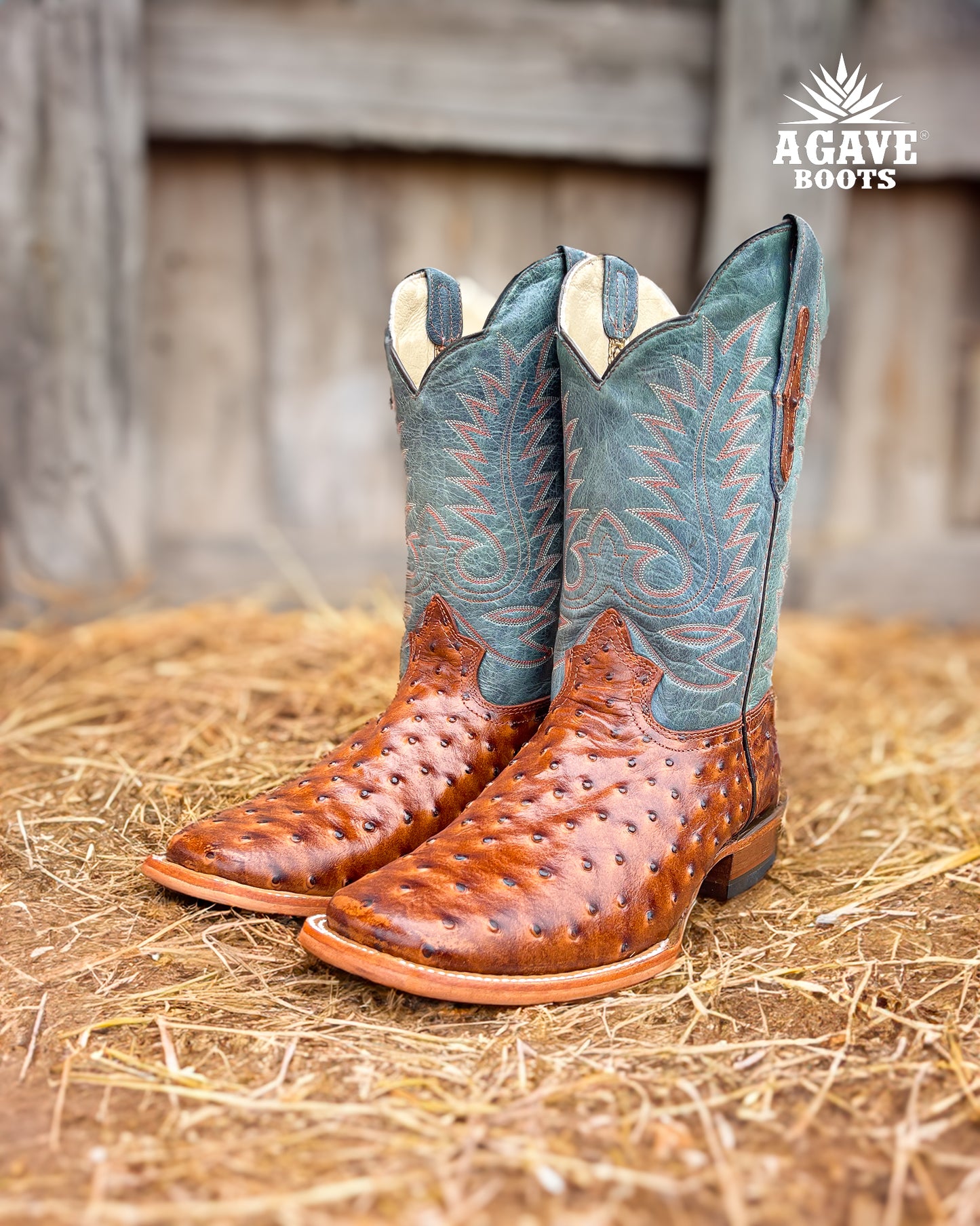 Cowboy Boot Cognac Ostrich