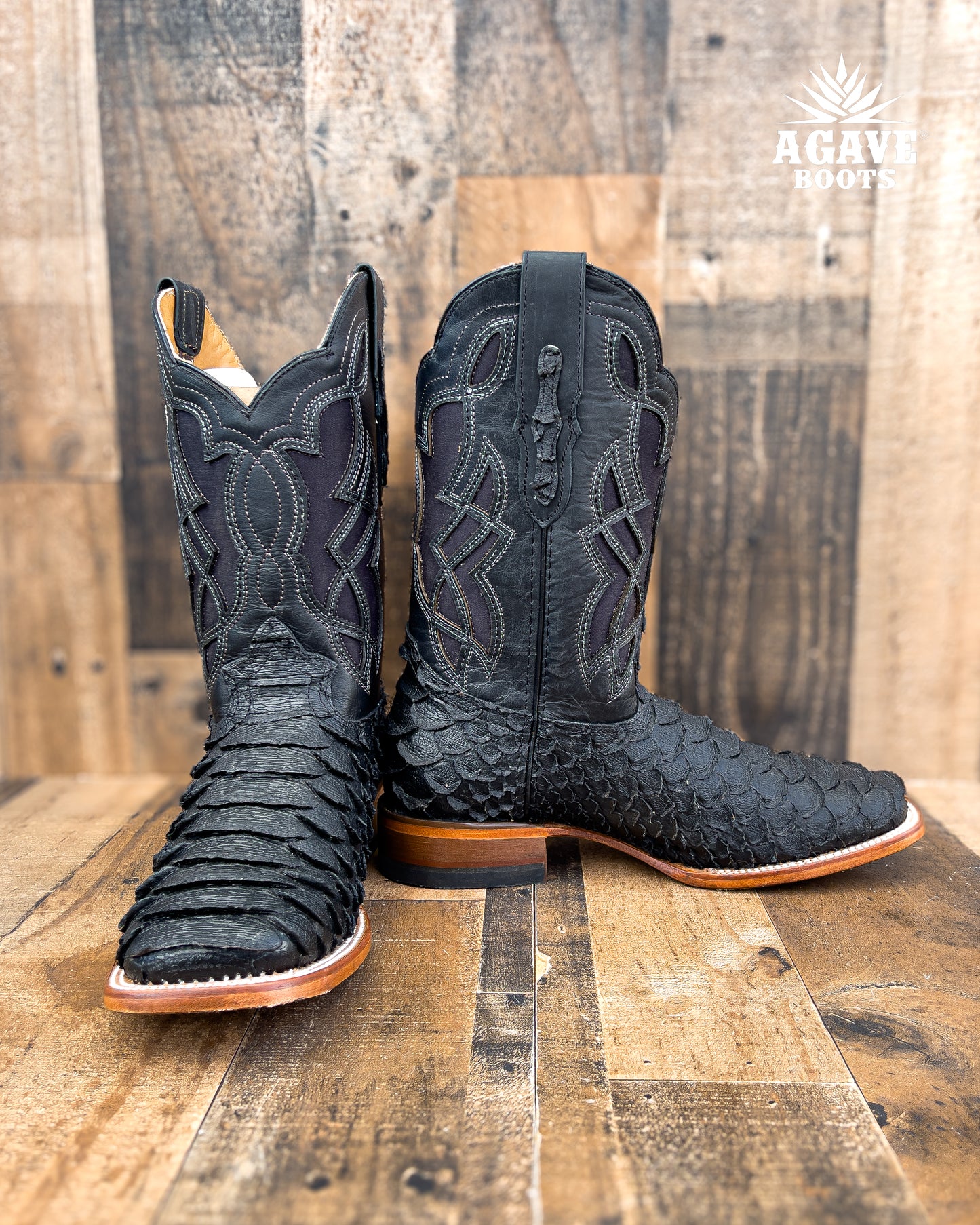 Cowboy Boot Phyton Black Matte