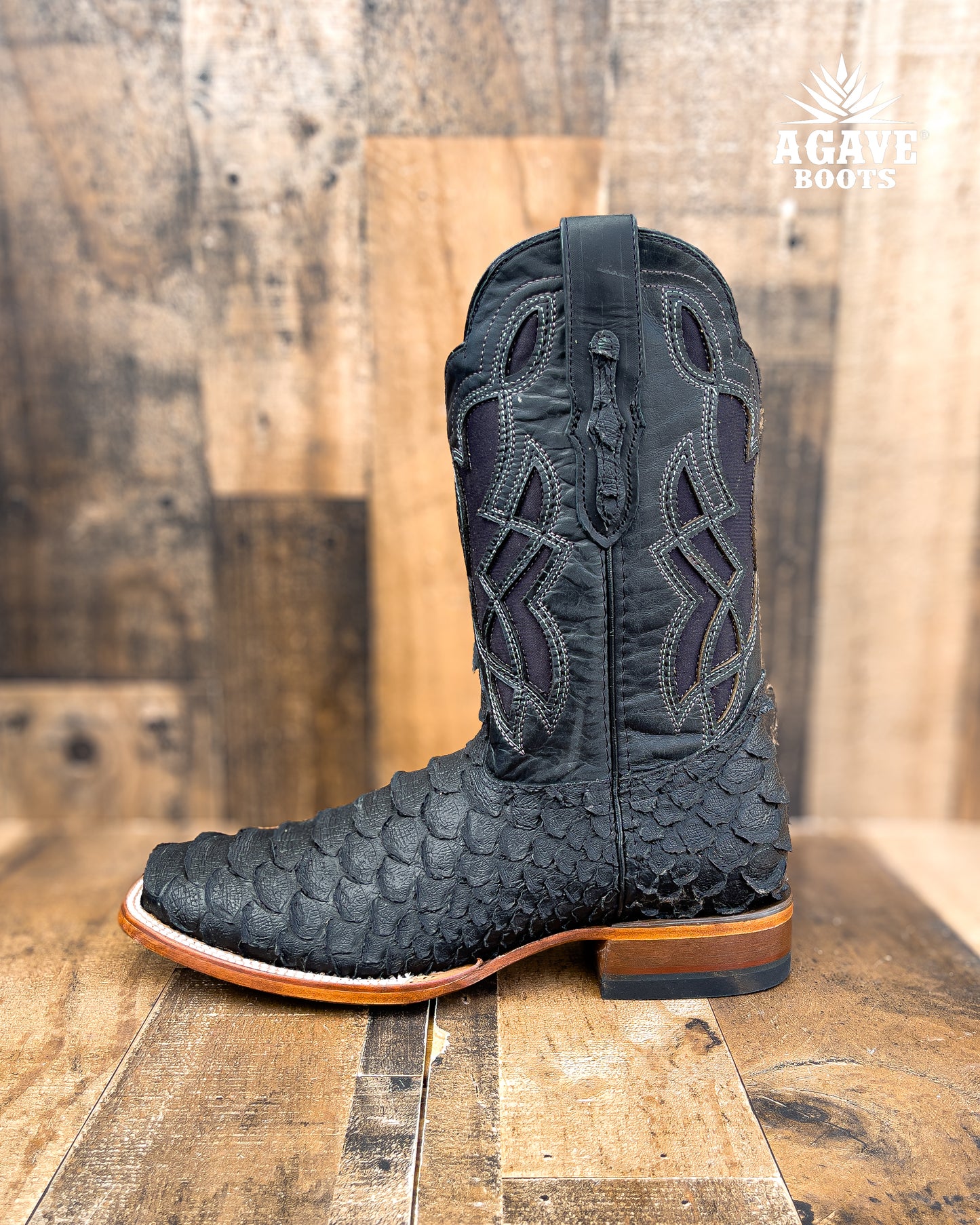Cowboy Boot Phyton Black Matte