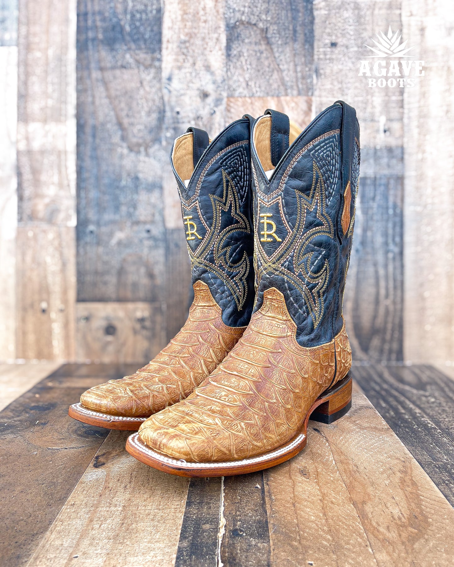 Cowboy Boot Light Brown Phyton