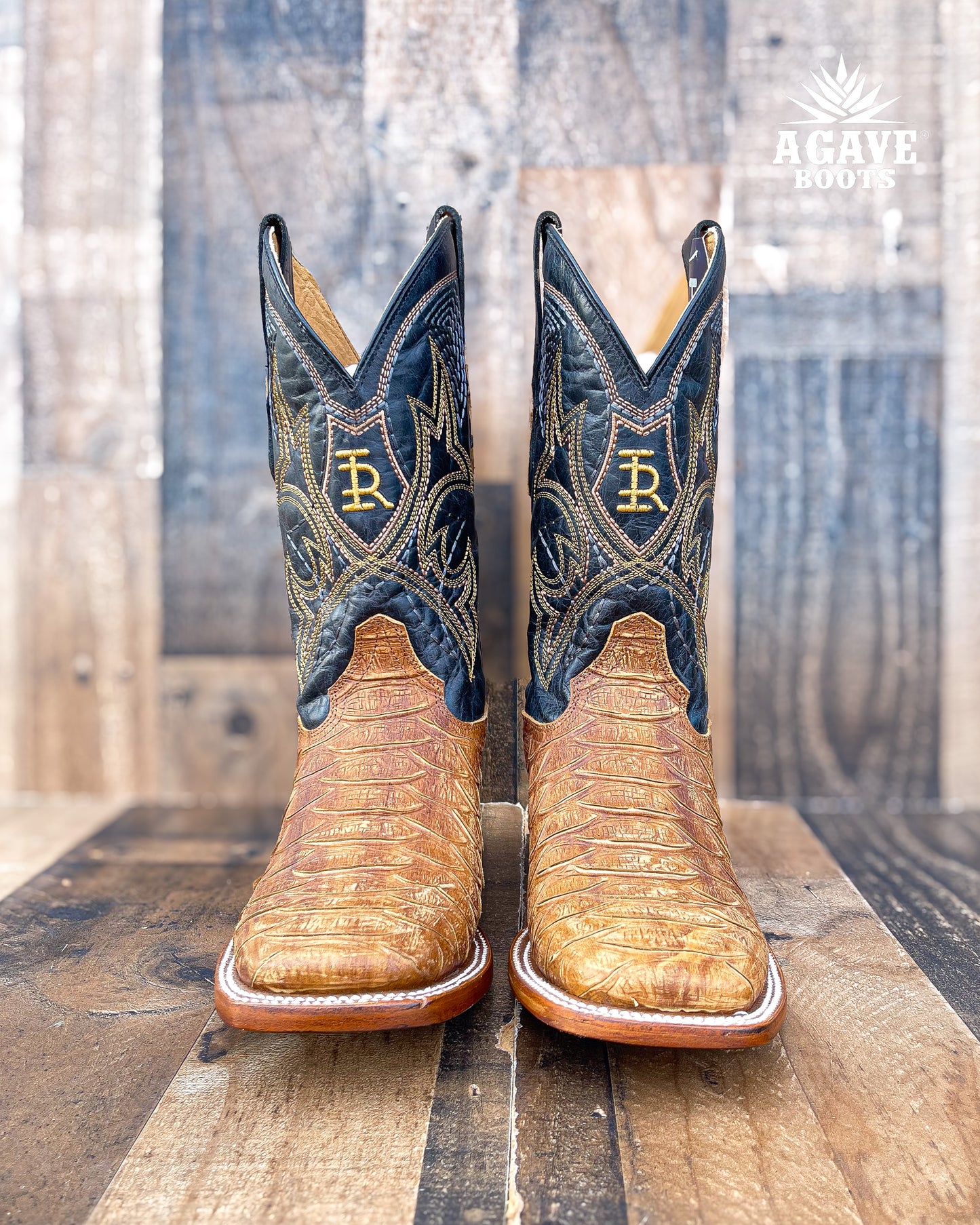 Cowboy Boot Light Brown Phyton