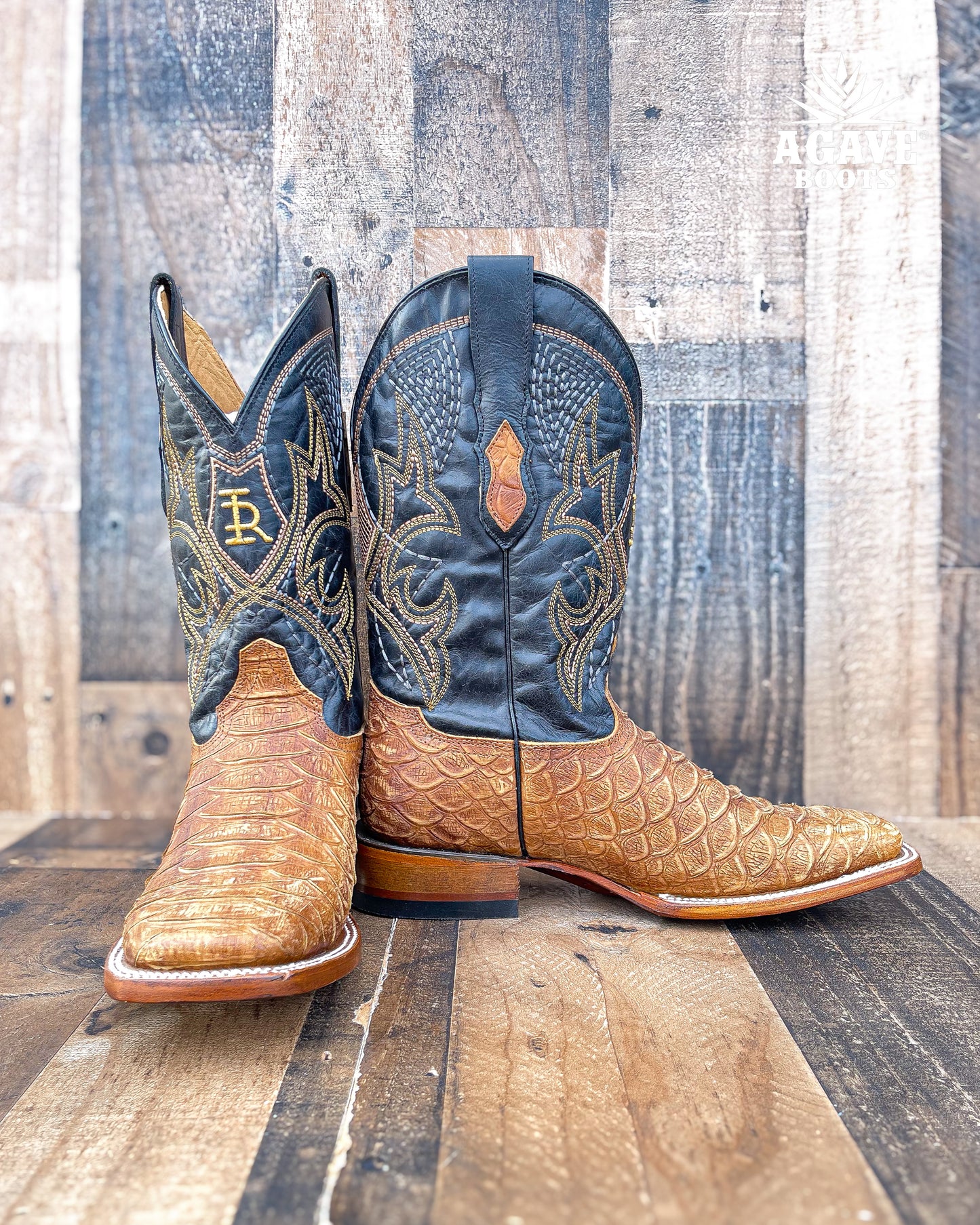 Cowboy Boot Light Brown Phyton