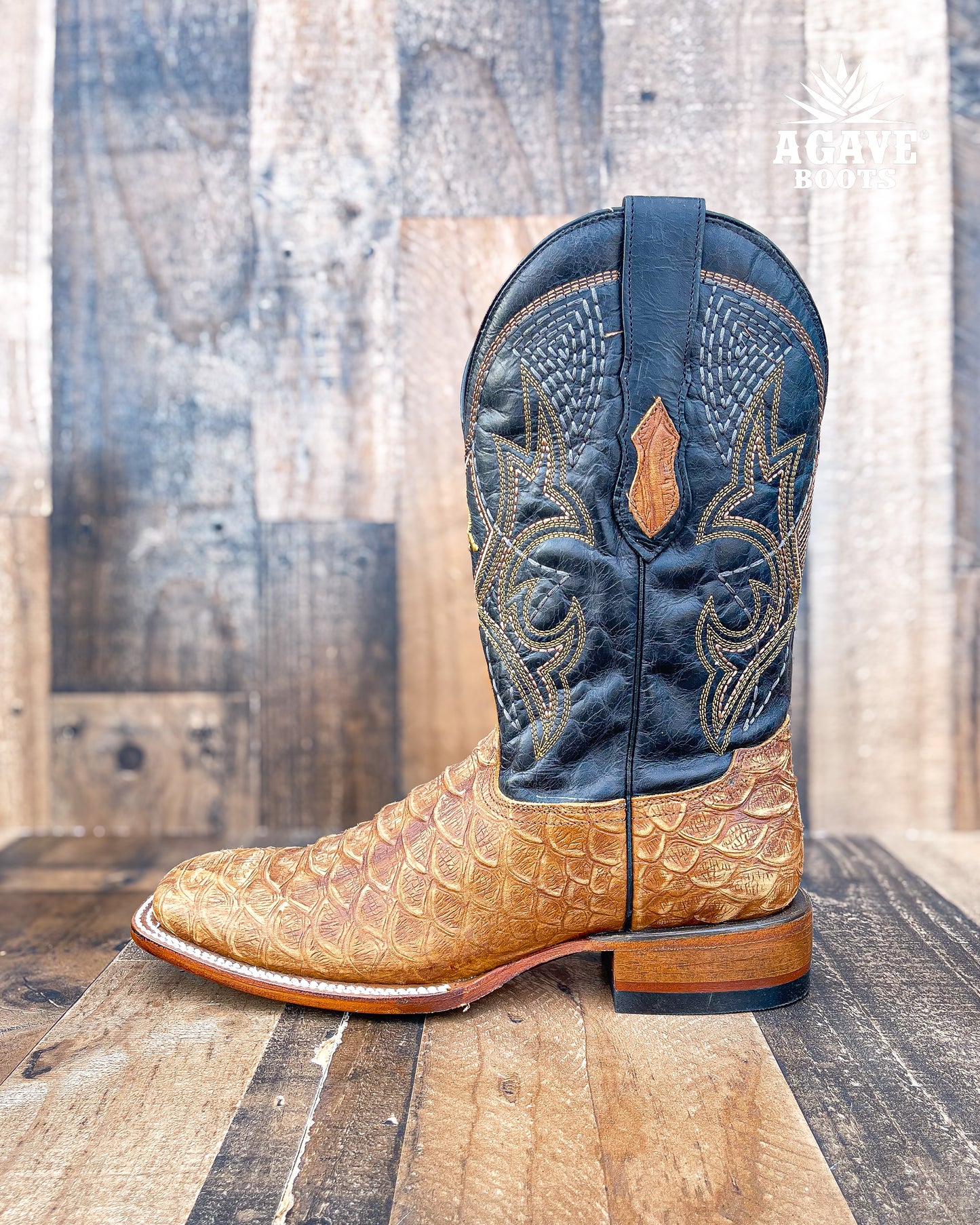 Cowboy Boot Light Brown Phyton