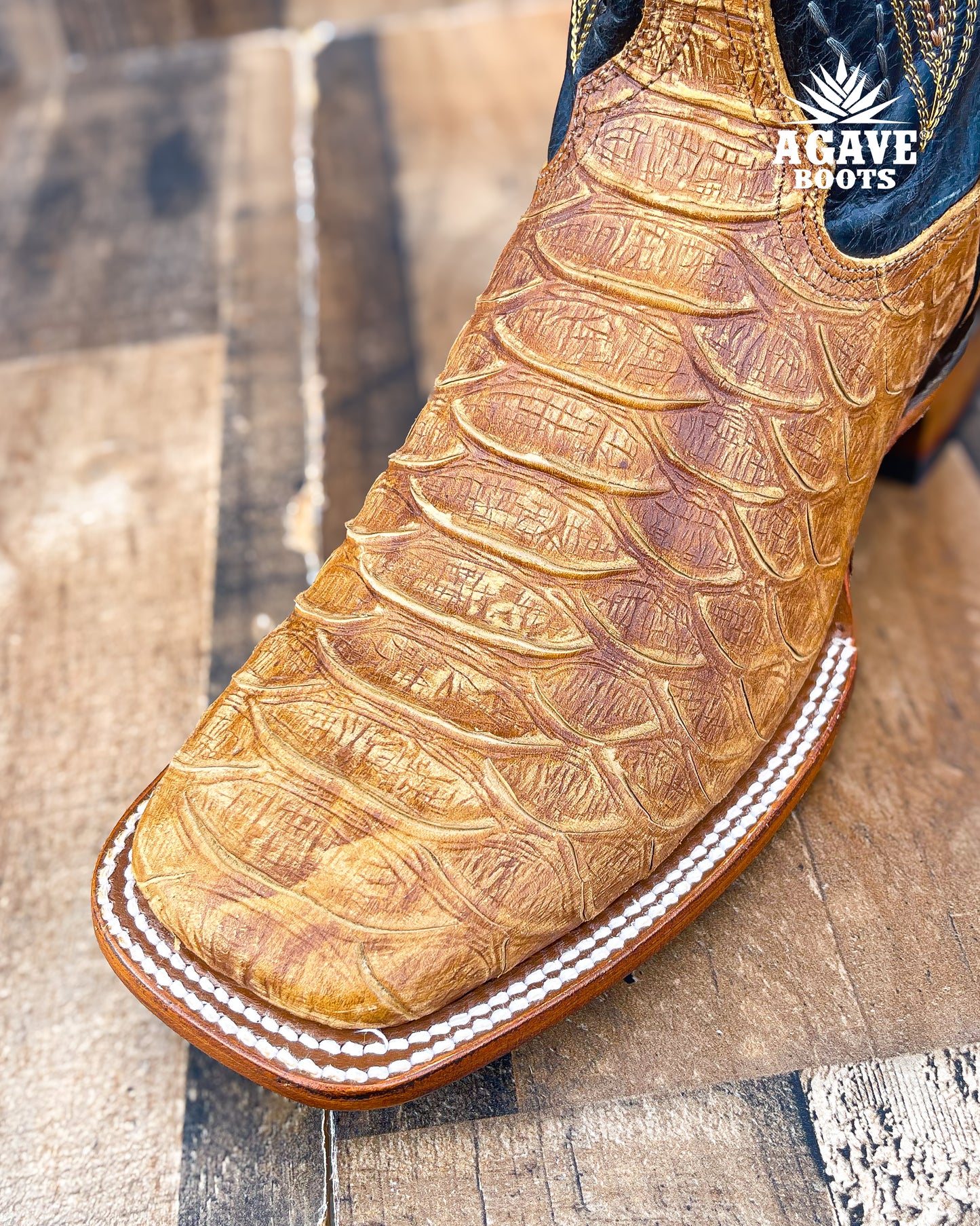 Cowboy Boot Light Brown Phyton