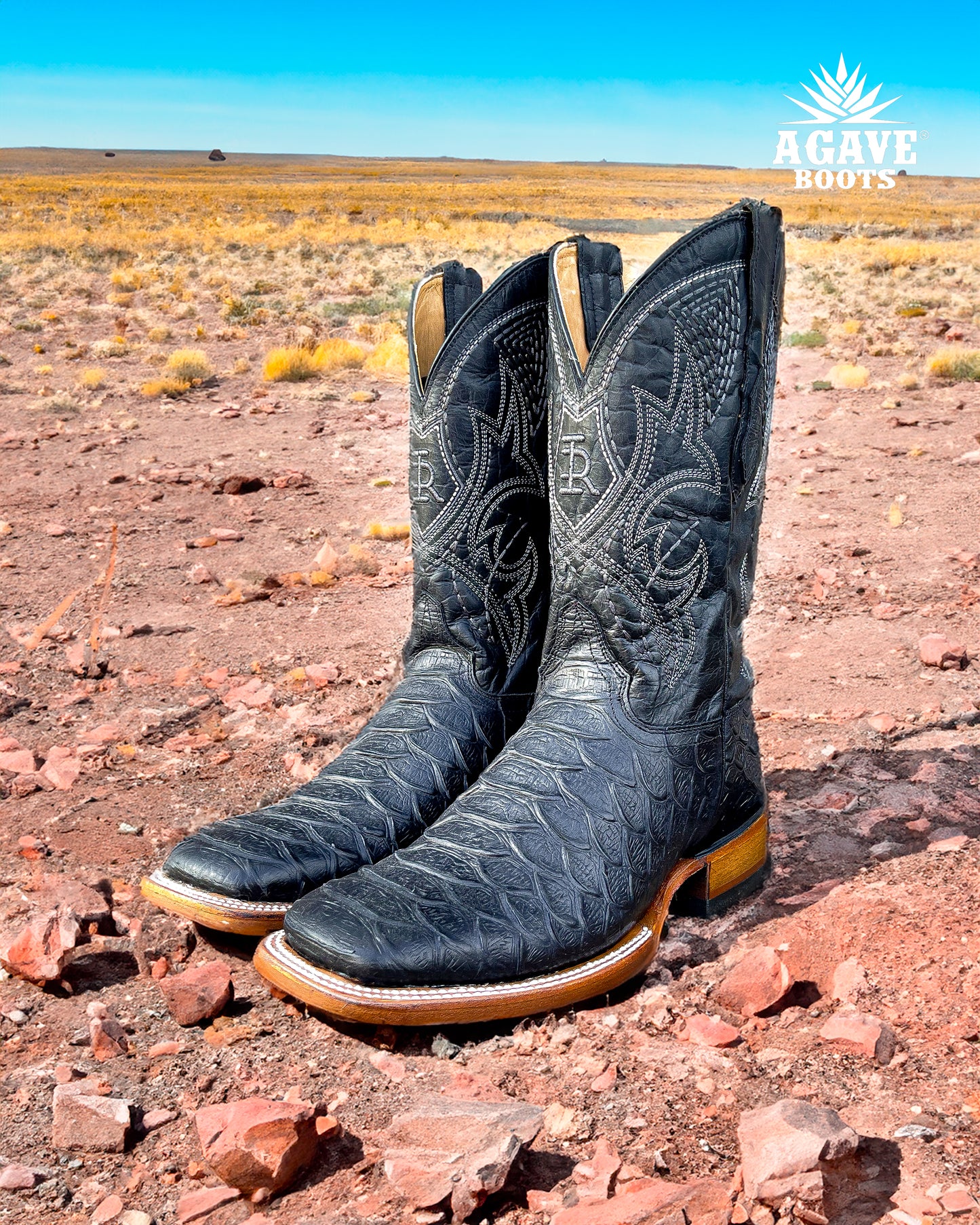 Cowboy Boot Black Phyton
