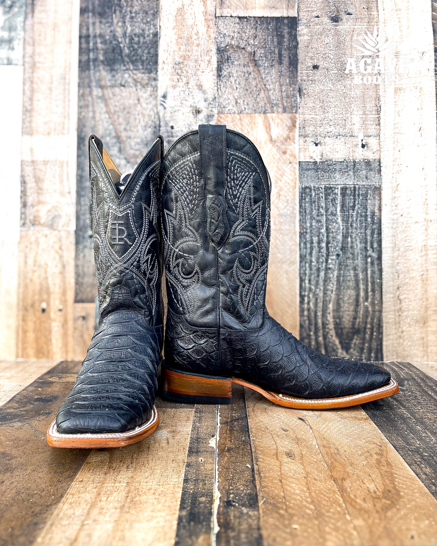 Cowboy Boot Black Phyton